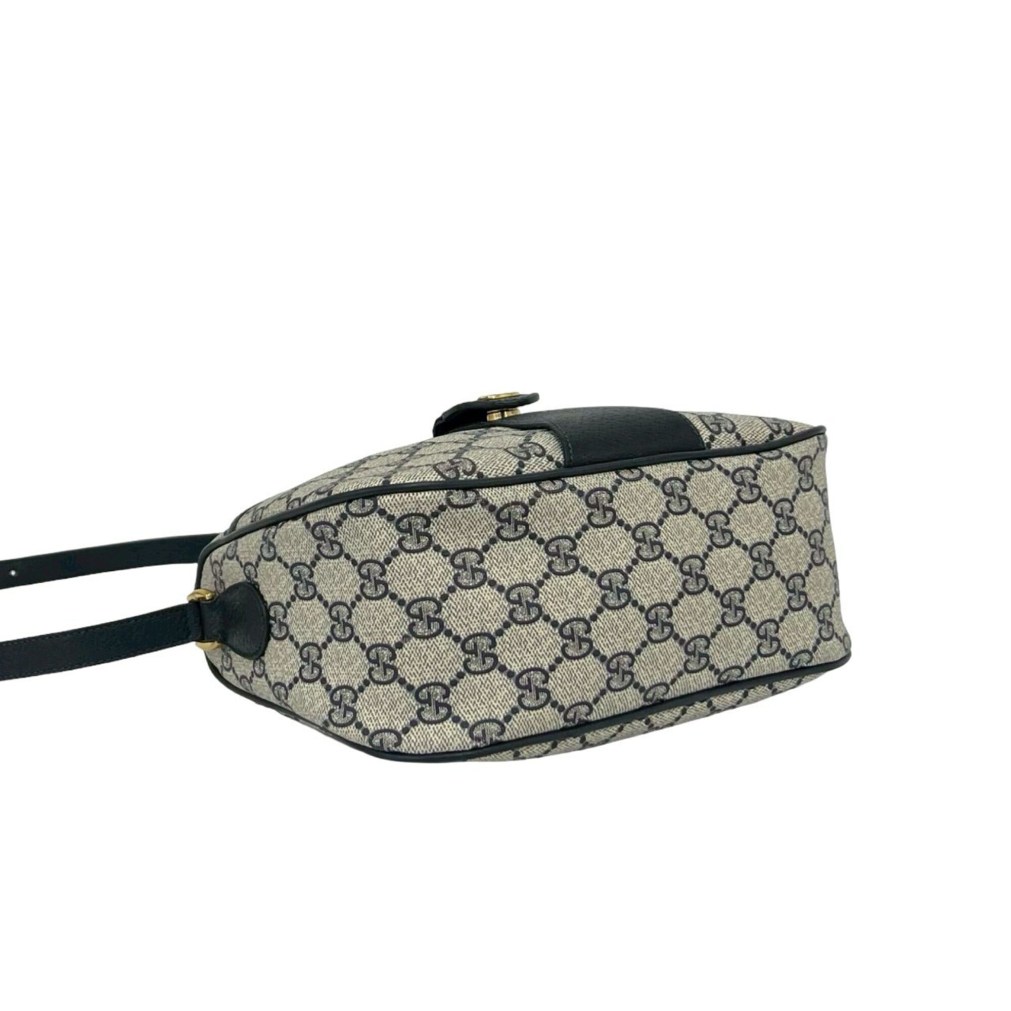 Gucci Navy Red Color Pvc Leather Shoulder Bag (Pre-Owned)
