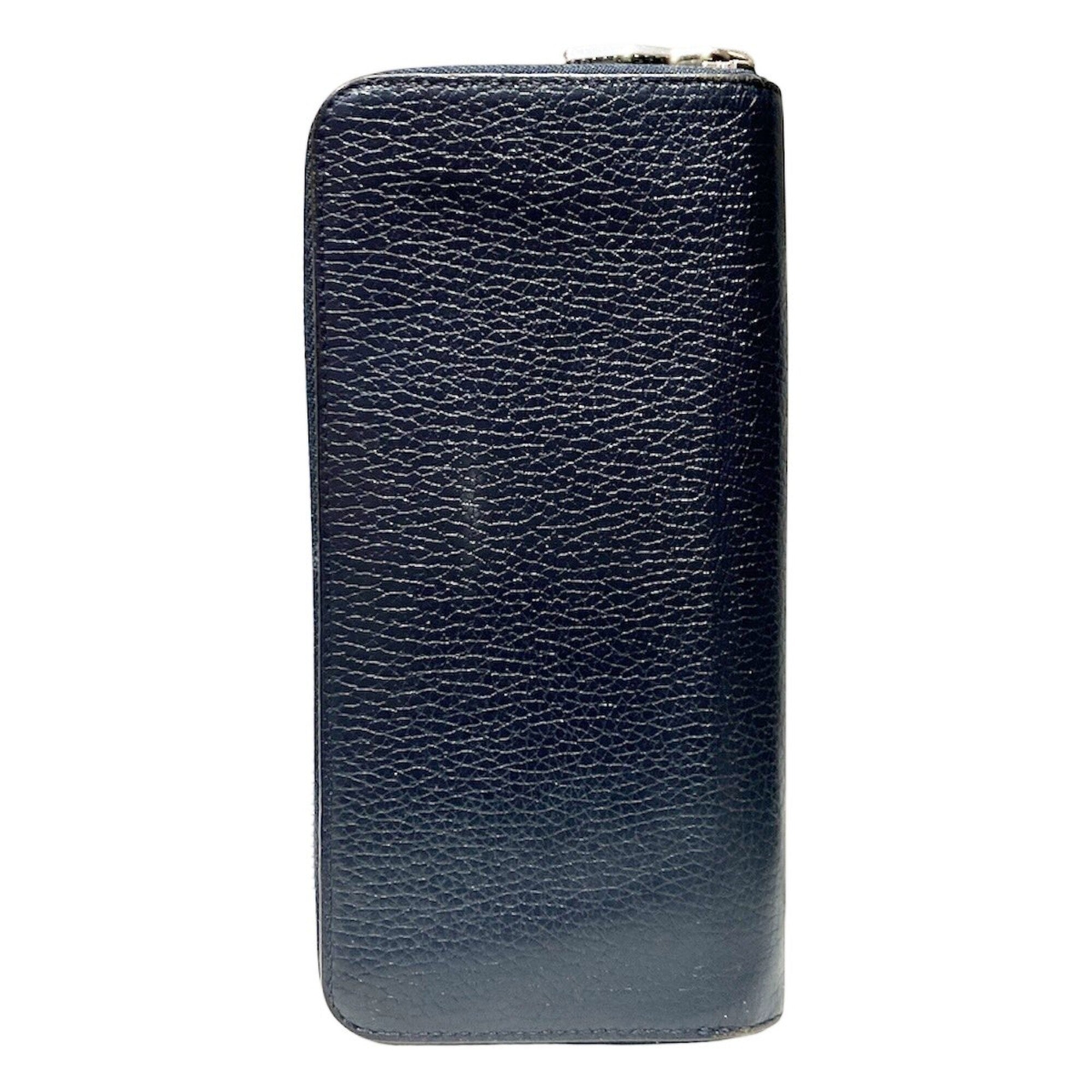 Louis Vuitton Blue Taiga Leather Leather Long Wallet (Bi-Fold) (Pre-Owned)