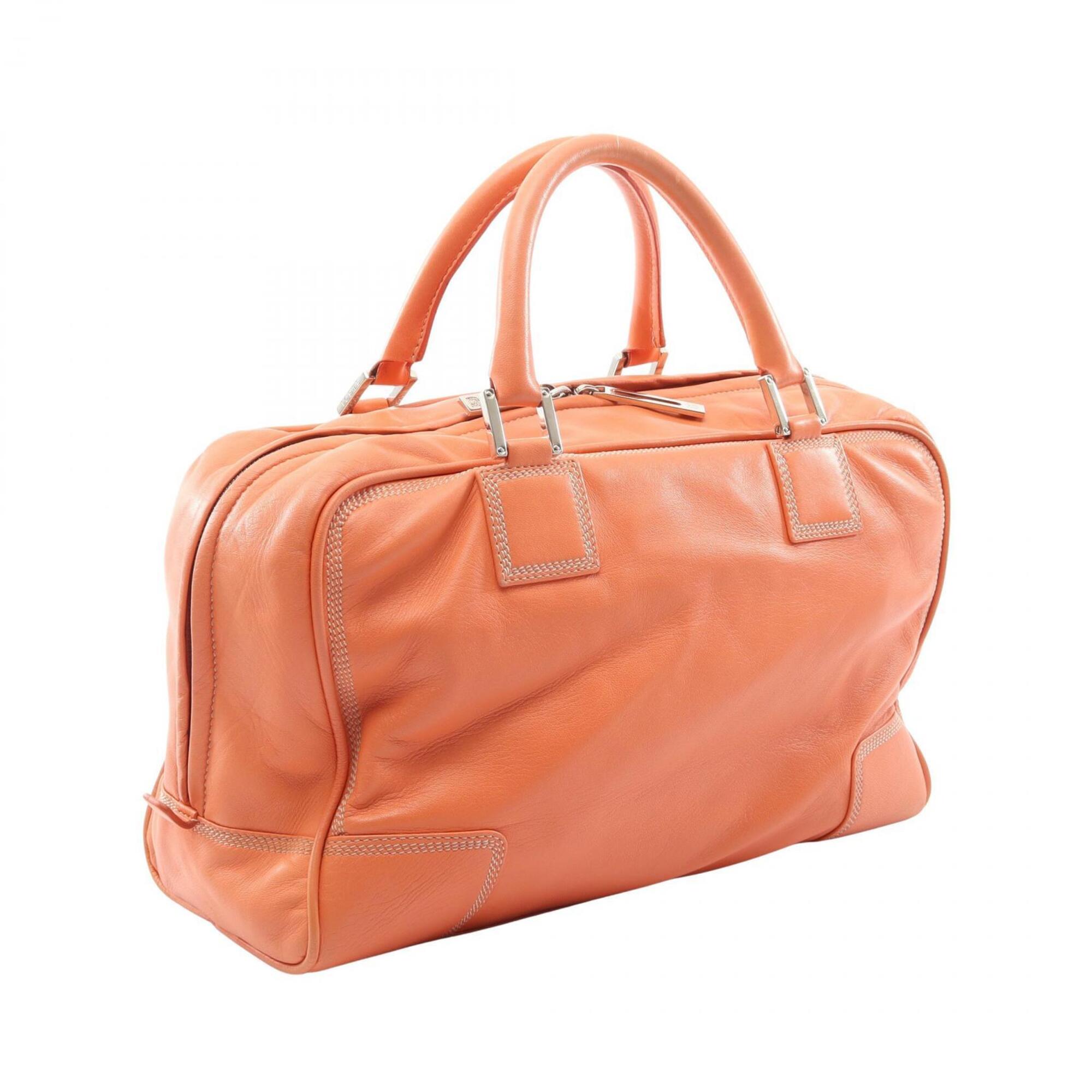 Loewe Orange Leather Handbag (Pre-Owned)