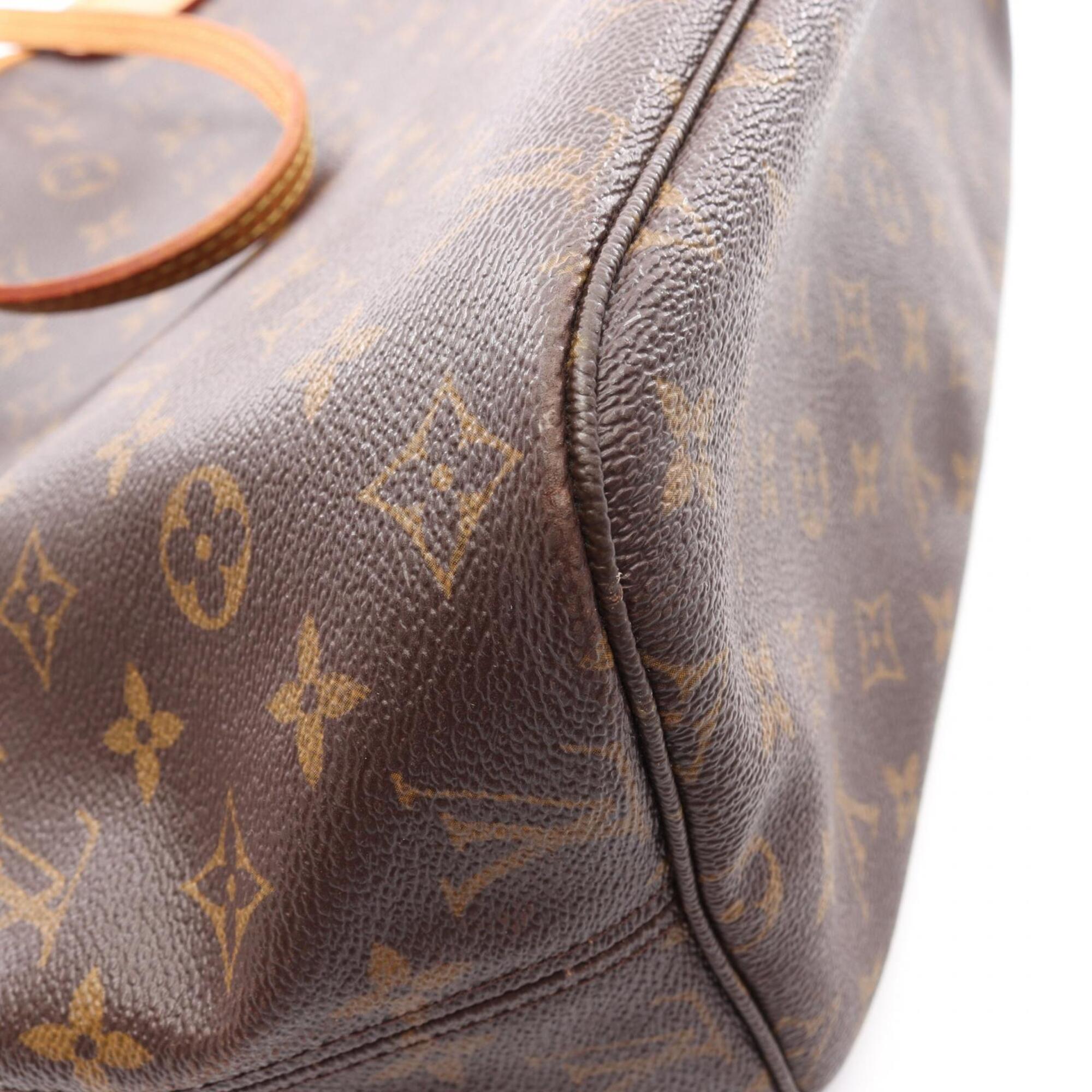 Louis Vuitton Brown Coated Canvas Leather Handbag Tote Bag (Pre-Owned)