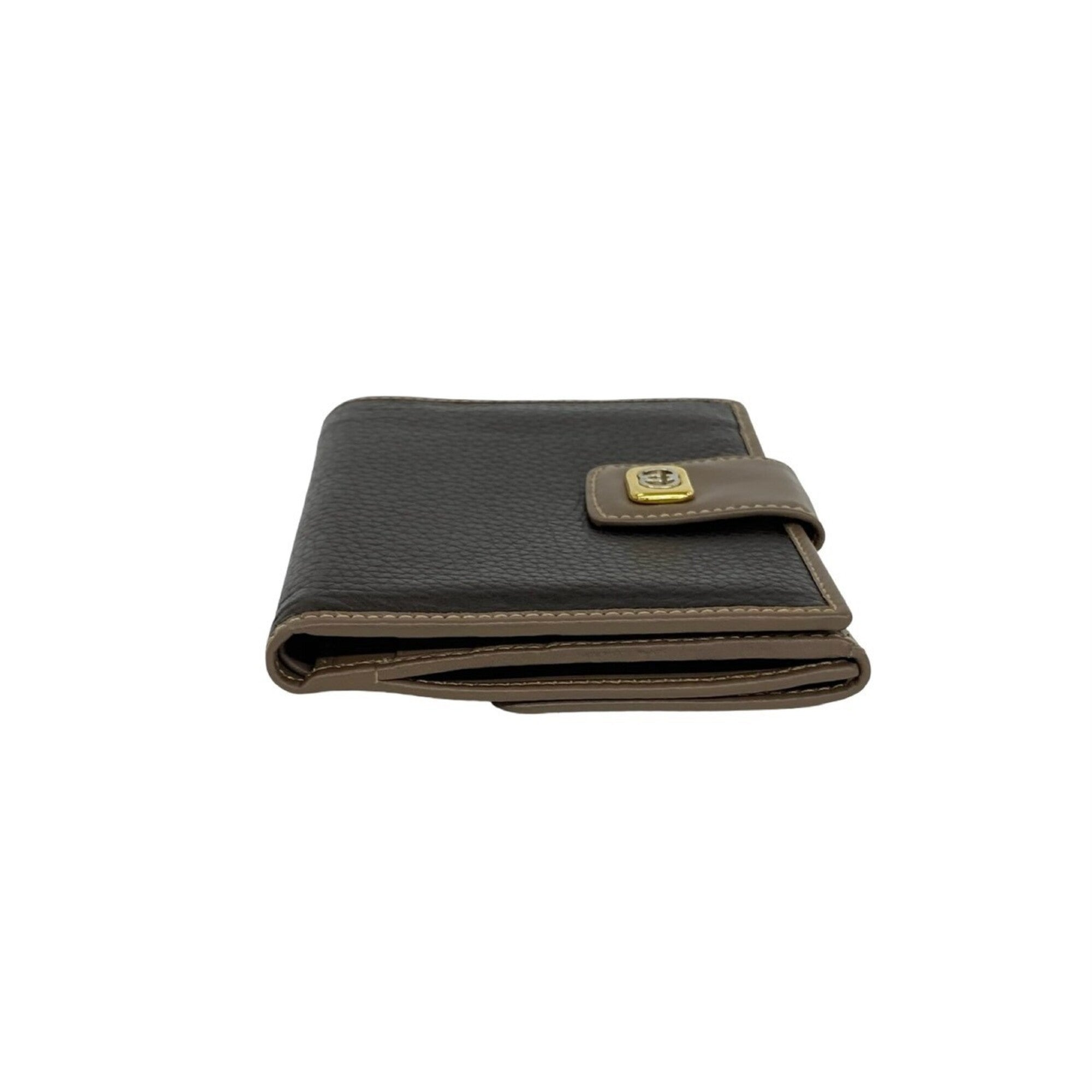Gucci Black Brown Leather Wallet (Bi-Fold) (Pre-Owned)