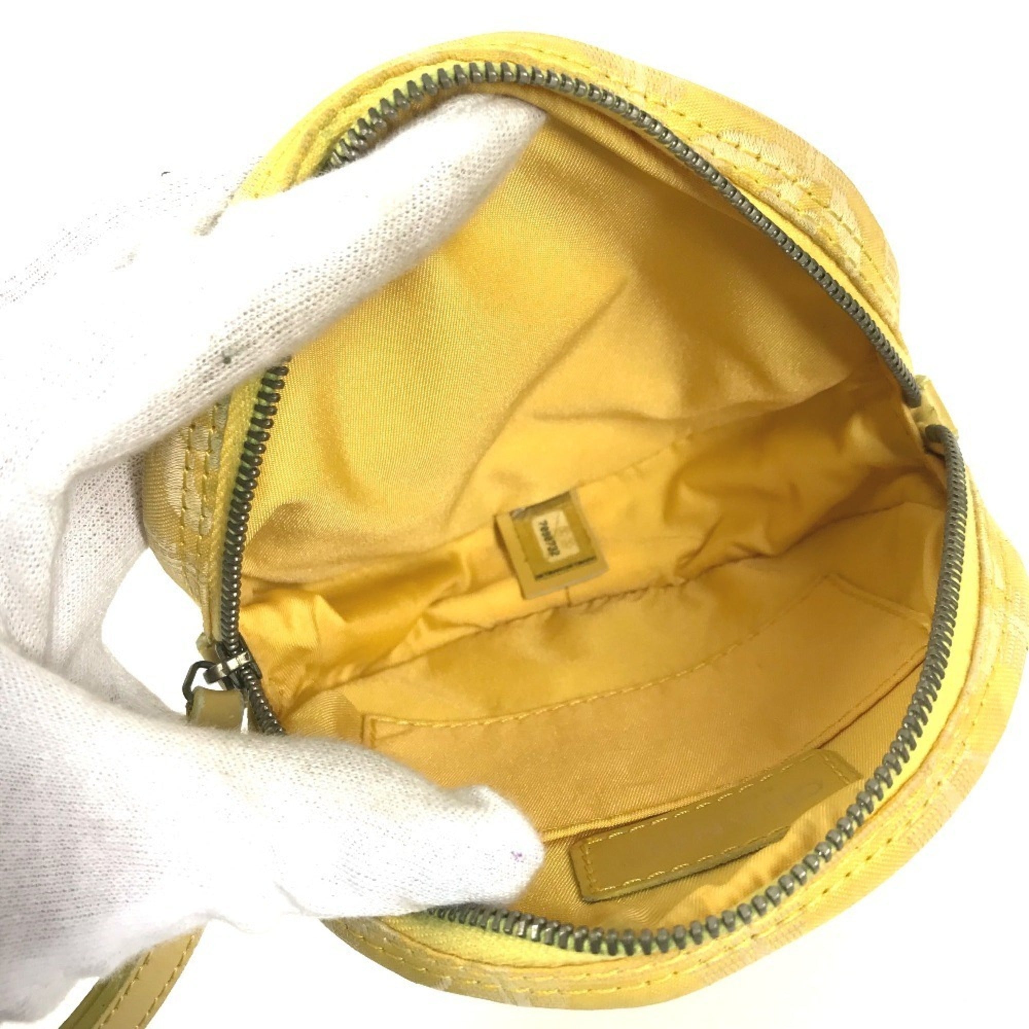 Chanel New Travel Line Yellow Nylon Pouch Wash Bag (Pre-Owned)