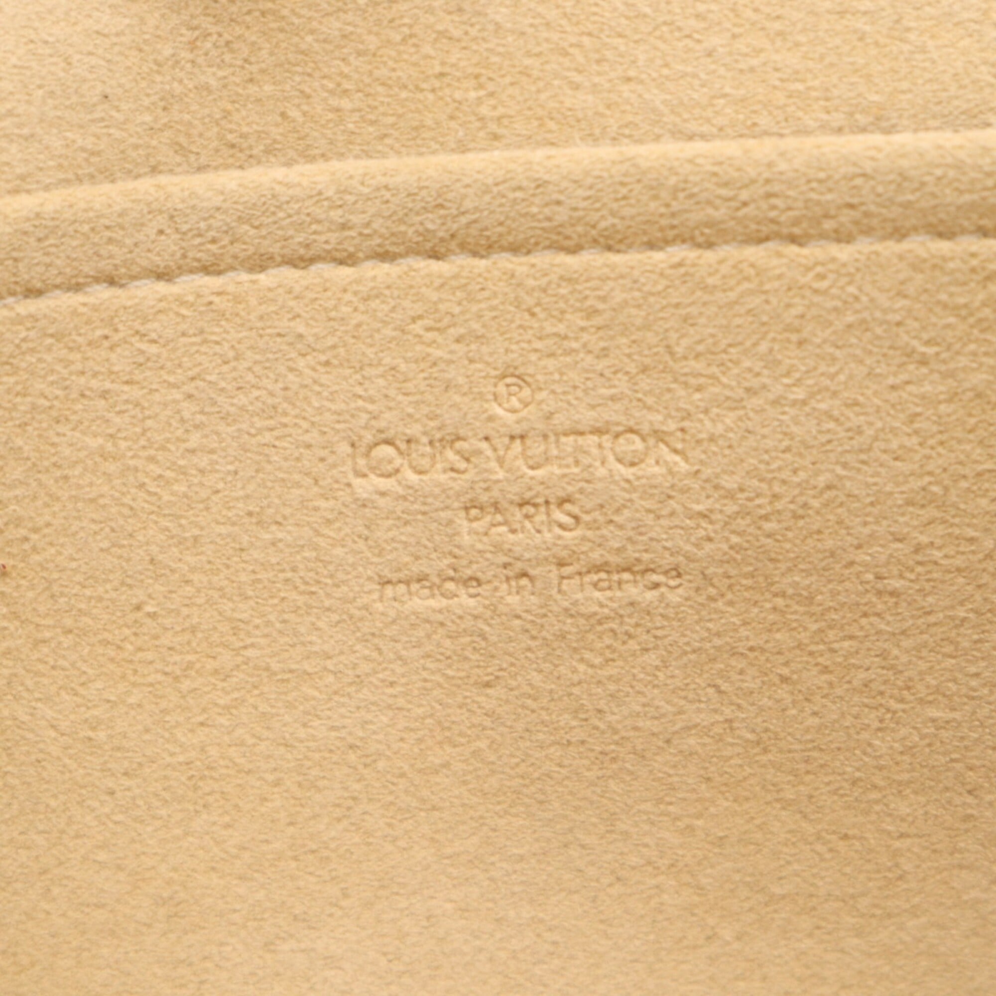 Louis Vuitton Beige Brown Coated Canvas Leather Shoulder Bag (Pre-Owned)