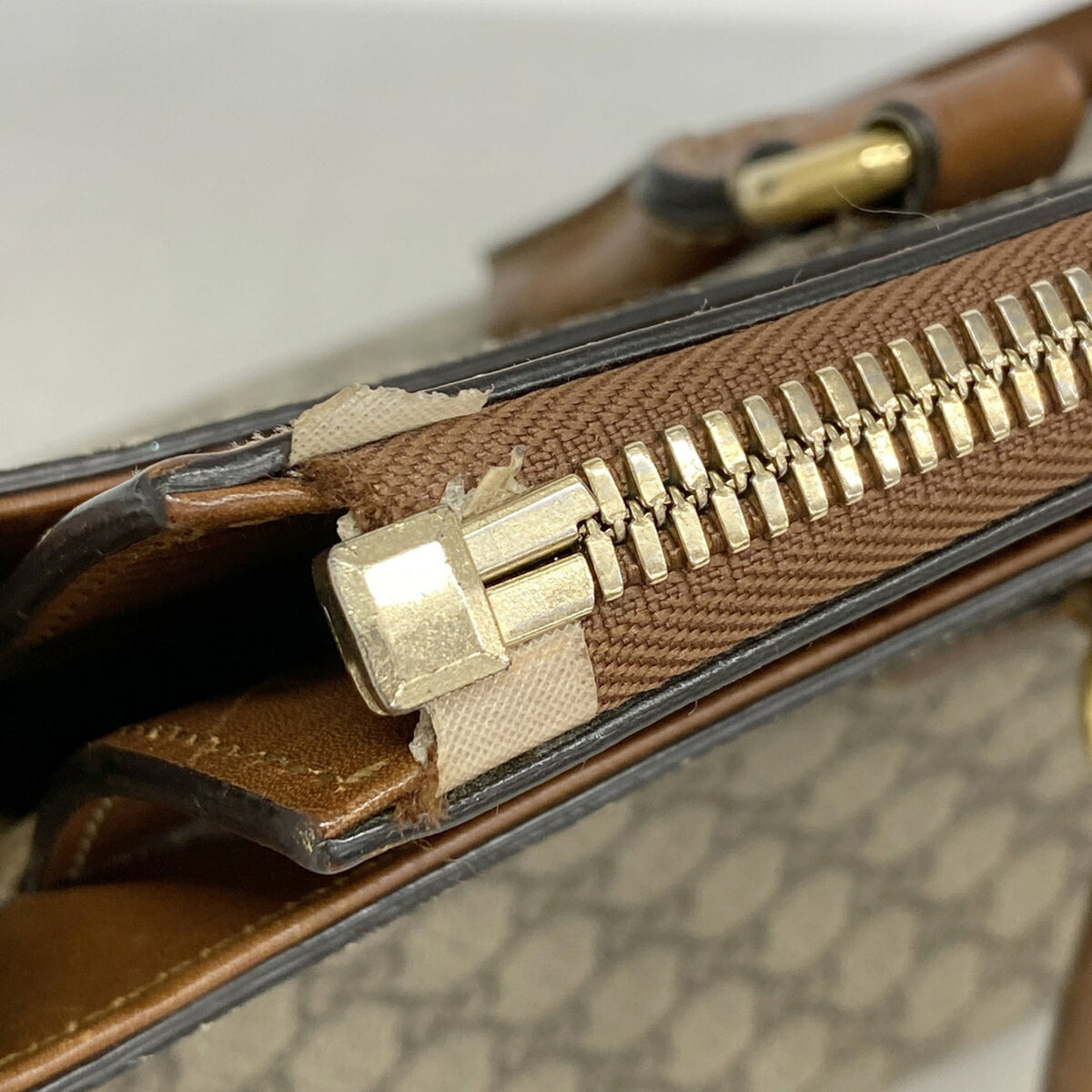 Gucci Brown Pvc Handbag (Pre-Owned)