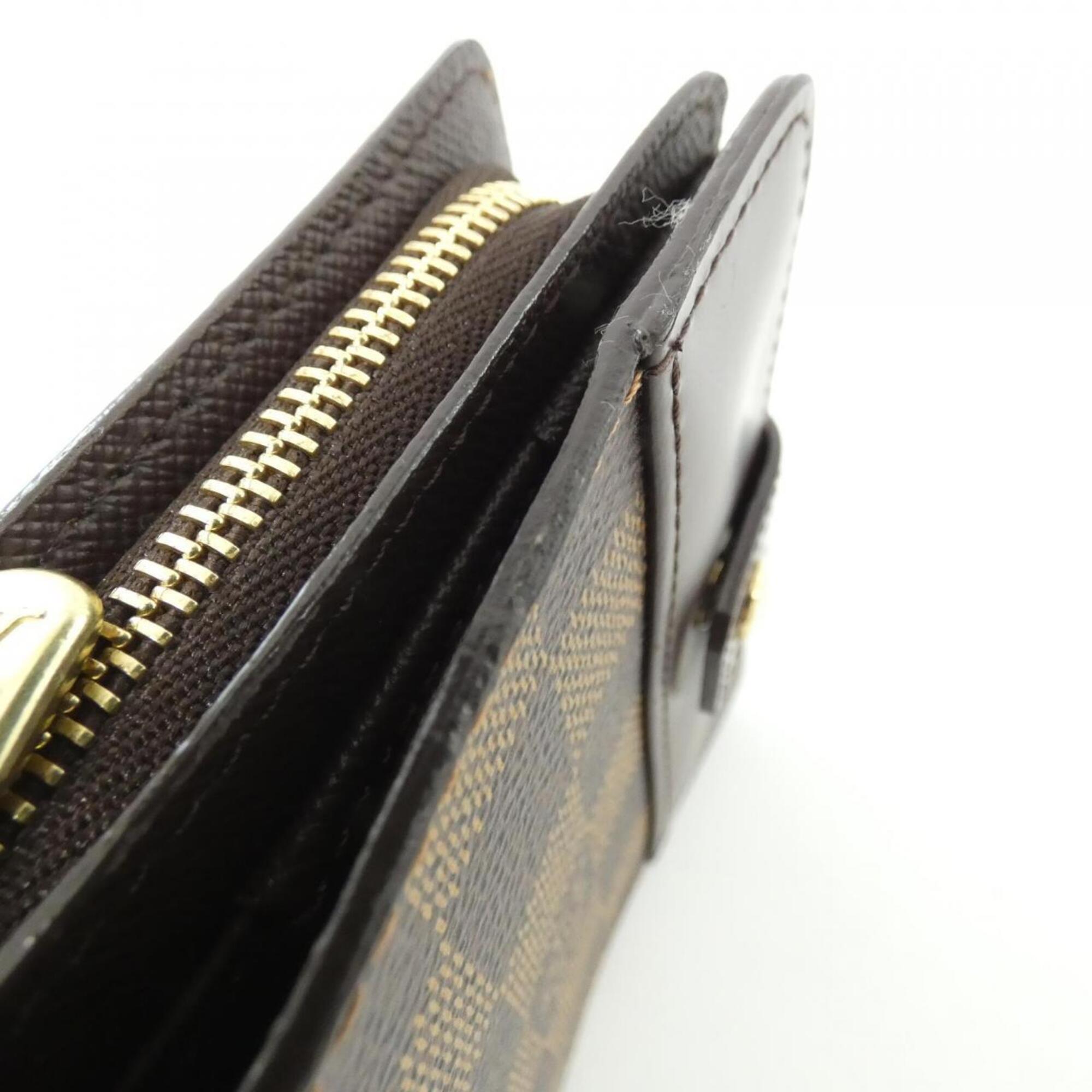 Louis Vuitton Damier Ebene Coated Canvas Wallet (Bi-Fold) (Pre-Owned)