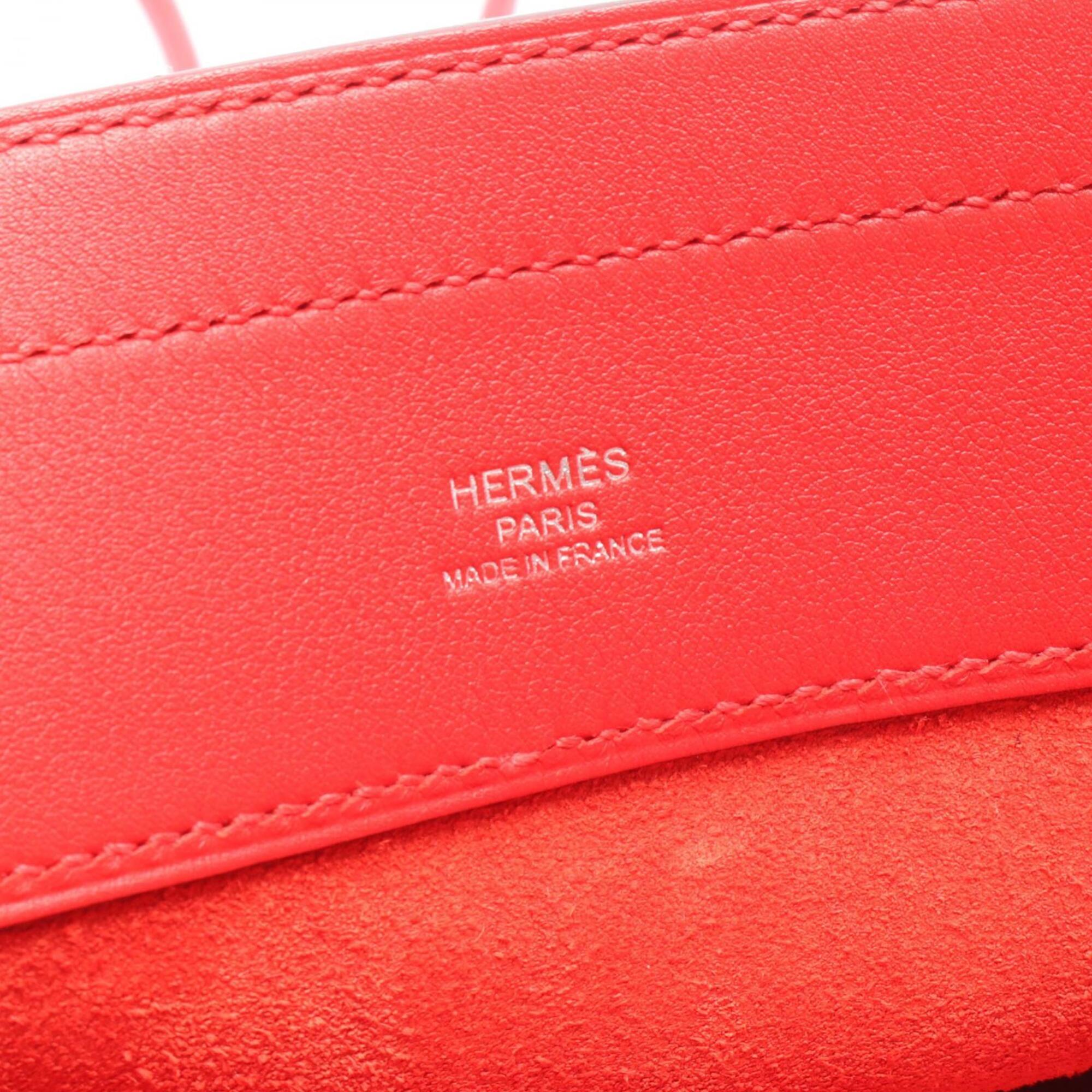 Hermes Red Color Swift Leather Leather Handbag Shoulder Bag (Pre-Owned)