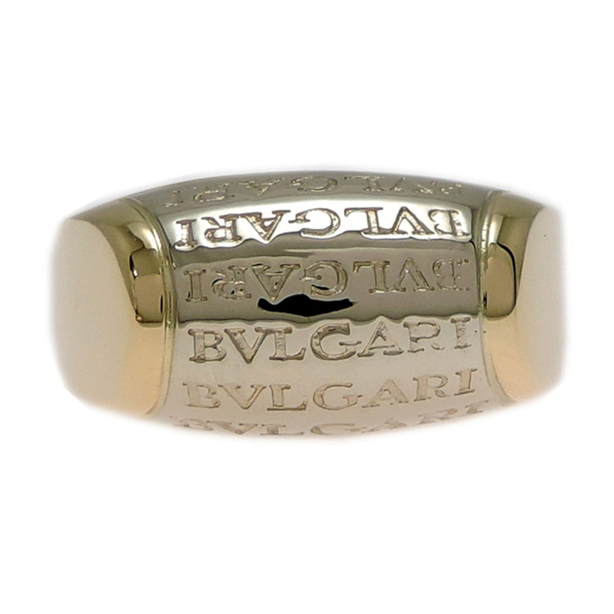 Bvlgari Yellow Gold (18K) White Gold (18K) Band Ring (Pre-Owned)