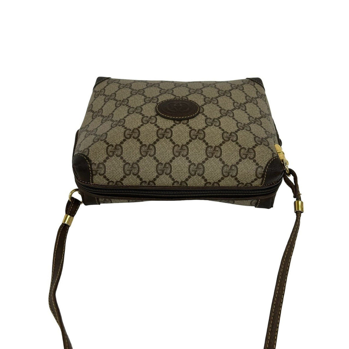 Gucci Brown Leather Pvc Pochette Shoulder Bag (Pre-Owned)