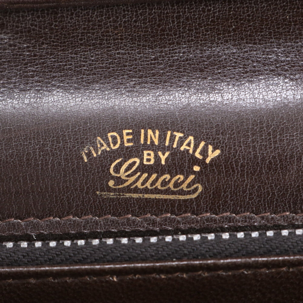 Gucci Brown Leather Handbag Shoulder Bag Tote Bag (Pre-Owned)