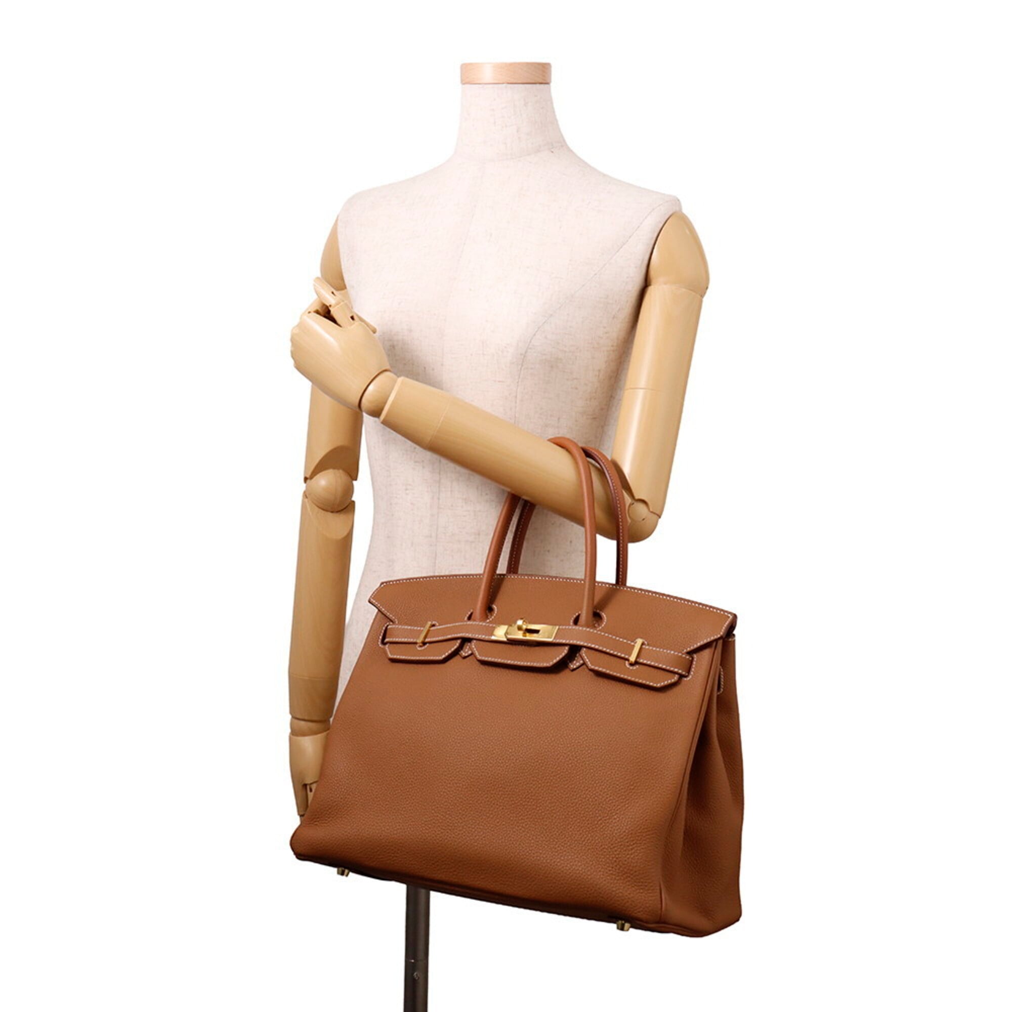 Hermes Birkin Gold Togo Leather Handbag (Pre-Owned)