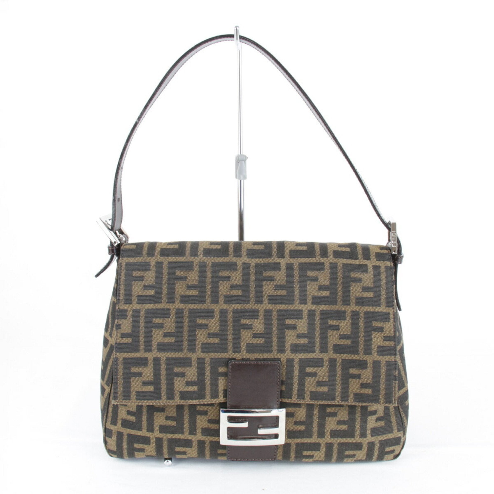 Fendi Brown Canvas Shoulder Bag (Pre-Owned)