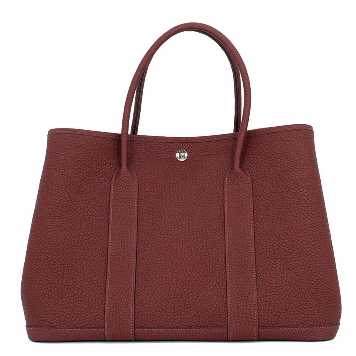 Hermes Rouge H Negonda Leather Handbag Tote Bag (Pre-Owned)