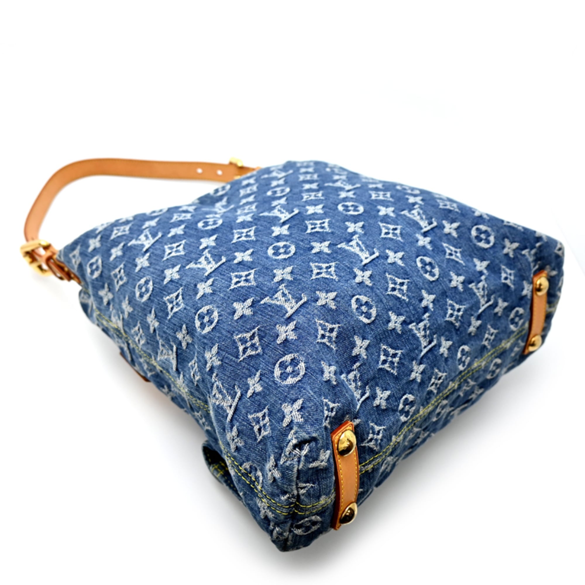 Louis Vuitton Blue Monogram Denim Shoulder Bag (Pre-Owned)