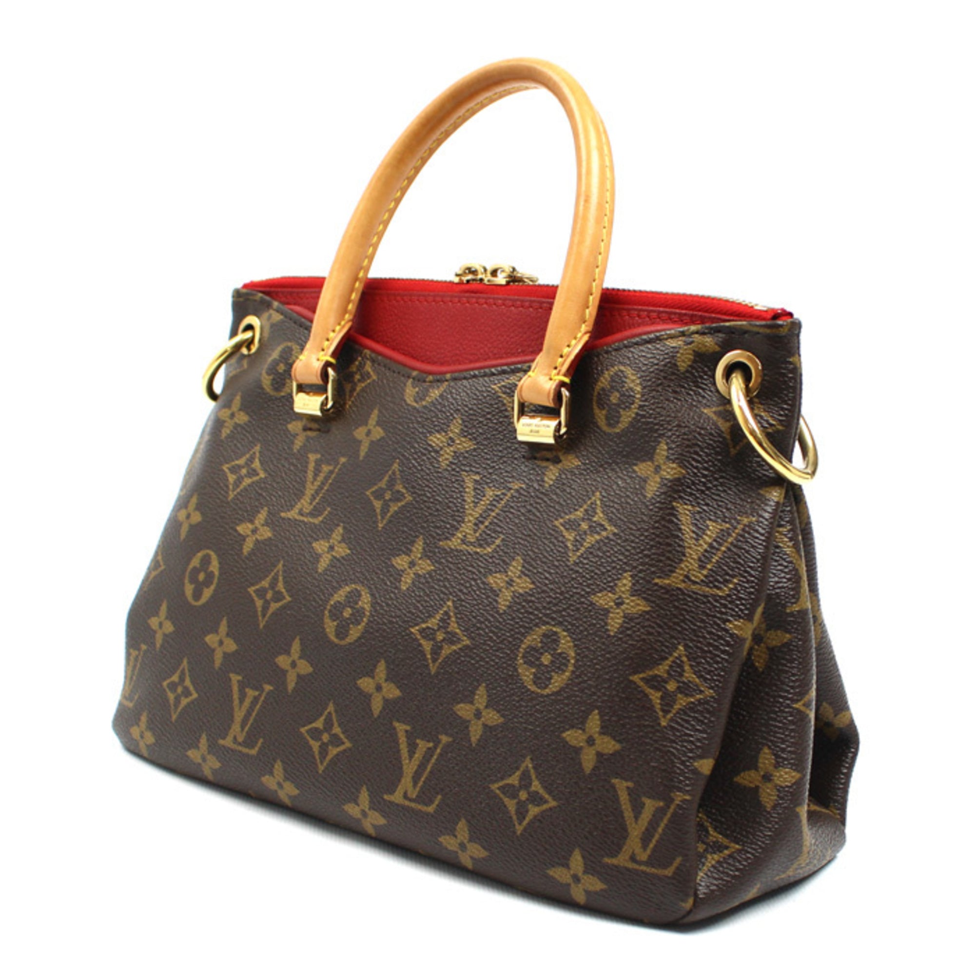 Louis Vuitton Brown Red Color Monogram Shoulder Bag (Pre-Owned)