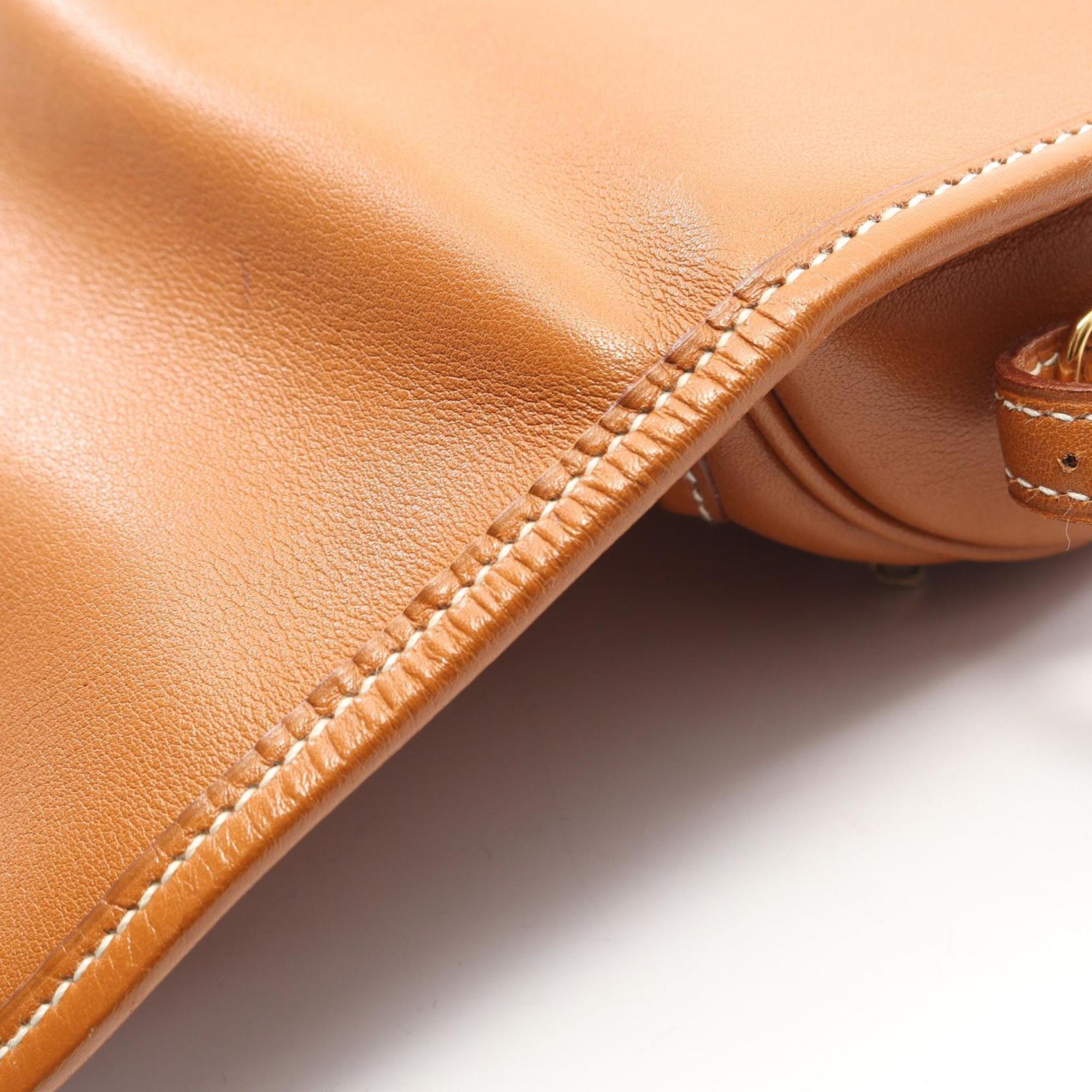 Hermes Brown Gold Brown Leather Gulliver Leather Handbag Shoulder Bag (Pre-Owned)
