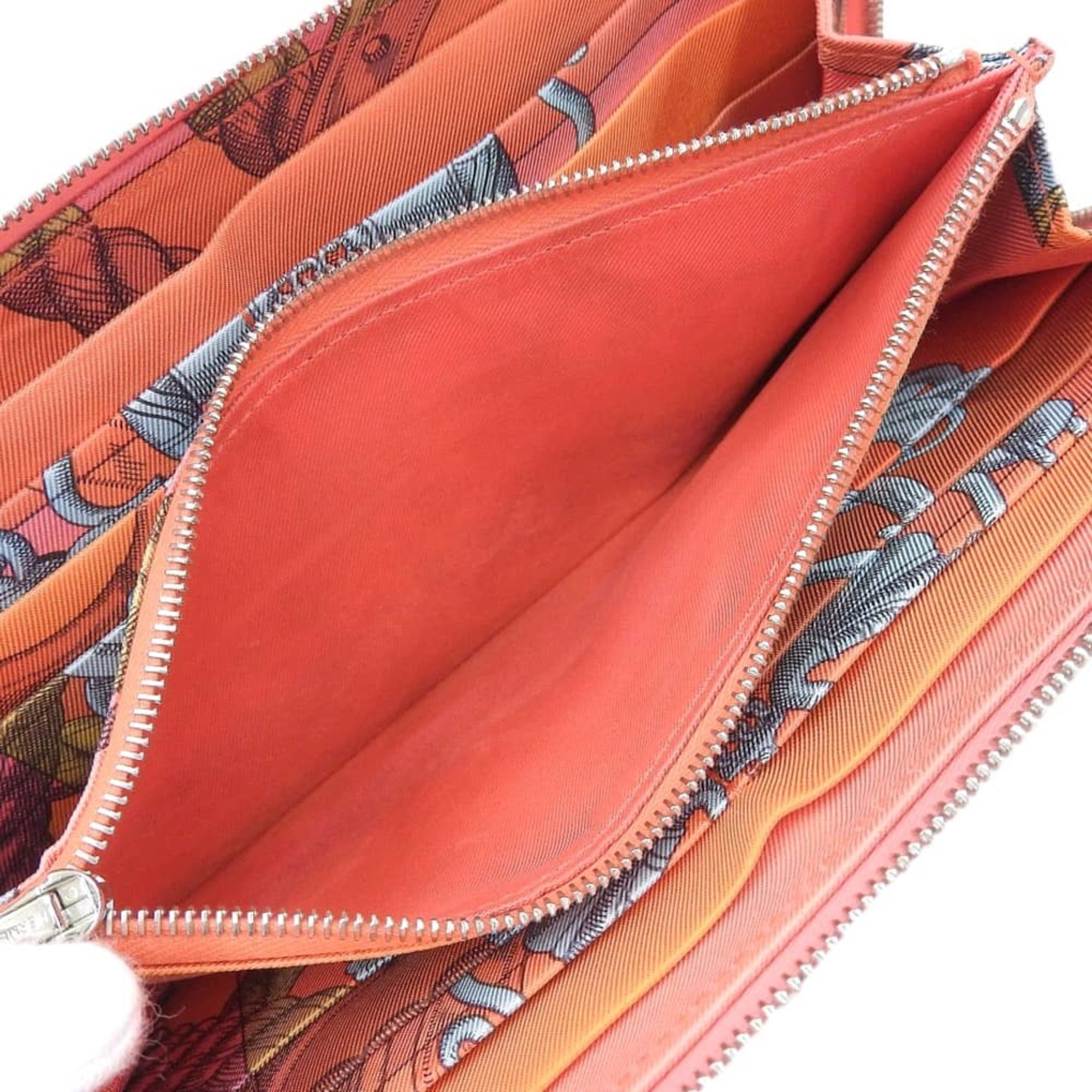 Hermes Silk'in Pink Rose Azalee Epsom Leather Long Wallet (Bi-Fold) (Pre-Owned)