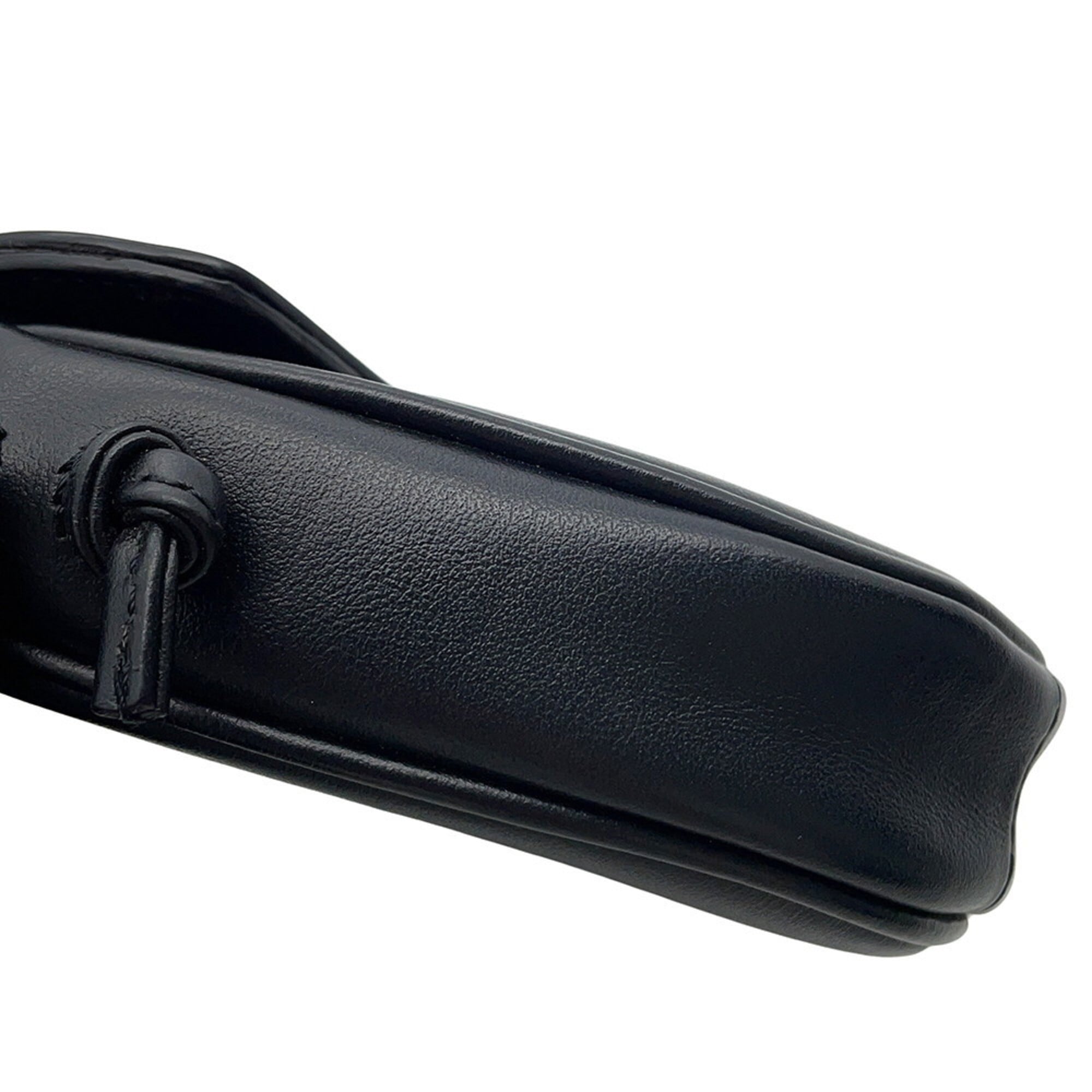 Celine Black Leather Handbag Pochette Shoulder Bag (Pre-Owned)