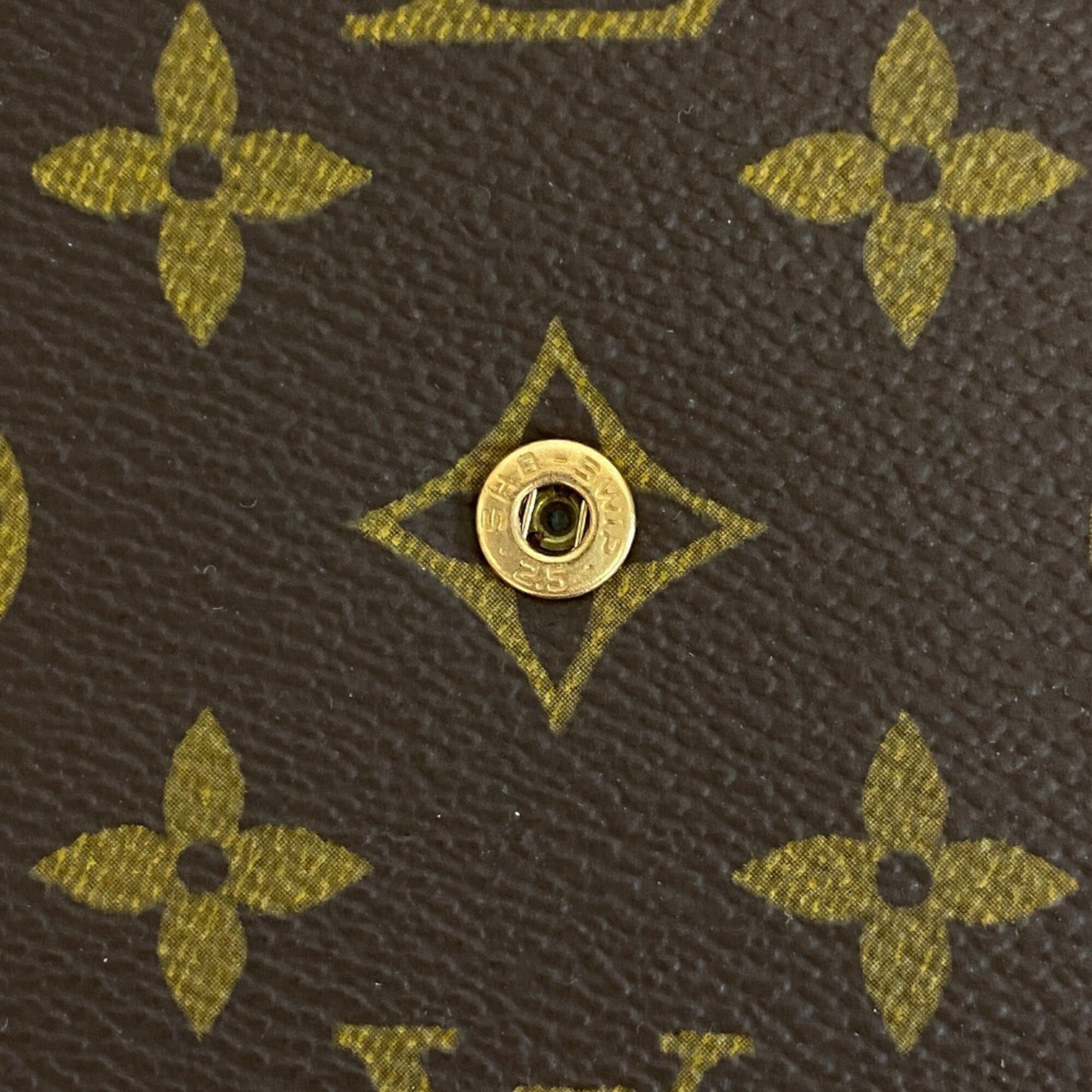 Louis Vuitton Monogram Brown Leather Clutch Bag Pochette (Pre-Owned)