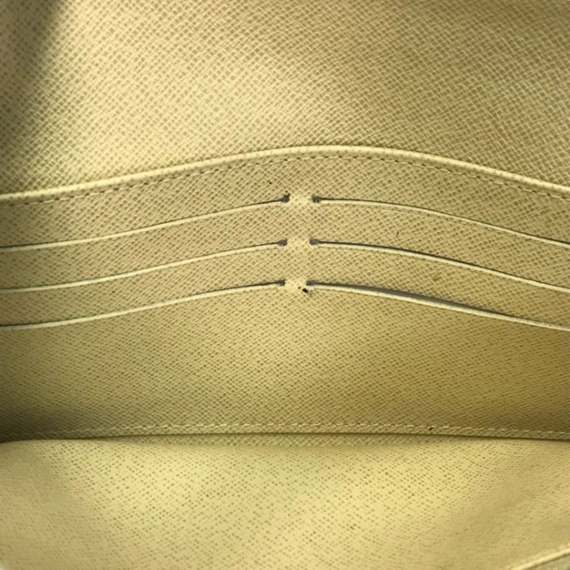 Louis Vuitton White Damier Azur Long Wallet (Tri-Fold) (Pre-Owned)