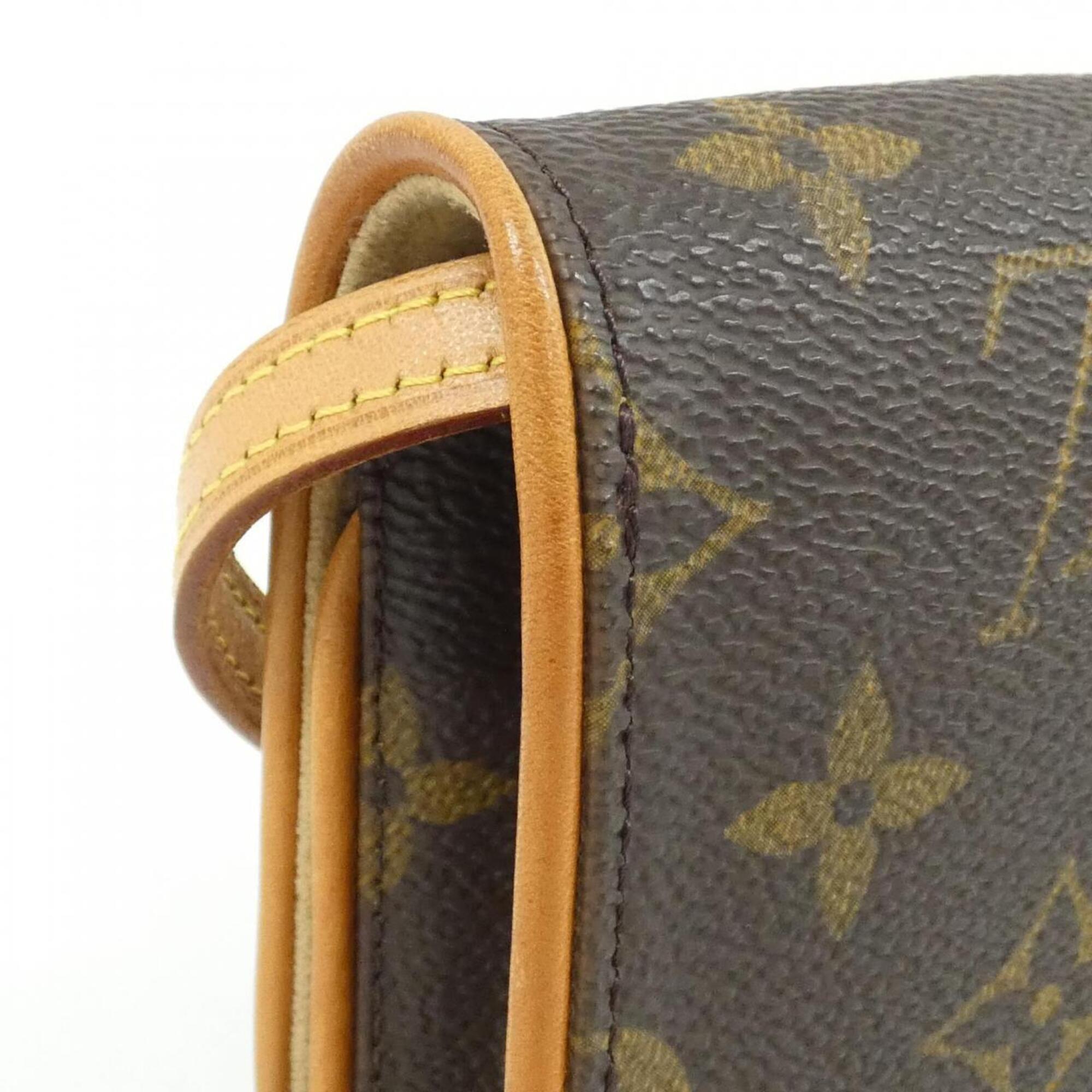 Louis Vuitton Brown Coated Canvas Pochette Shoulder Bag (Pre-Owned)