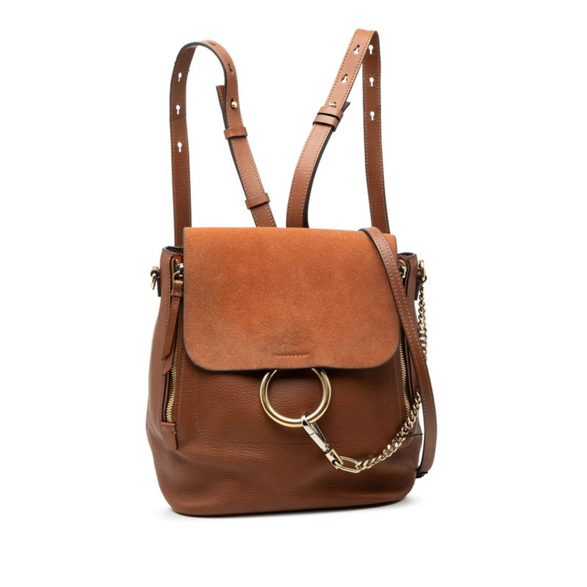 Chloé Brown Leather Suede Backpack (Pre-Owned)