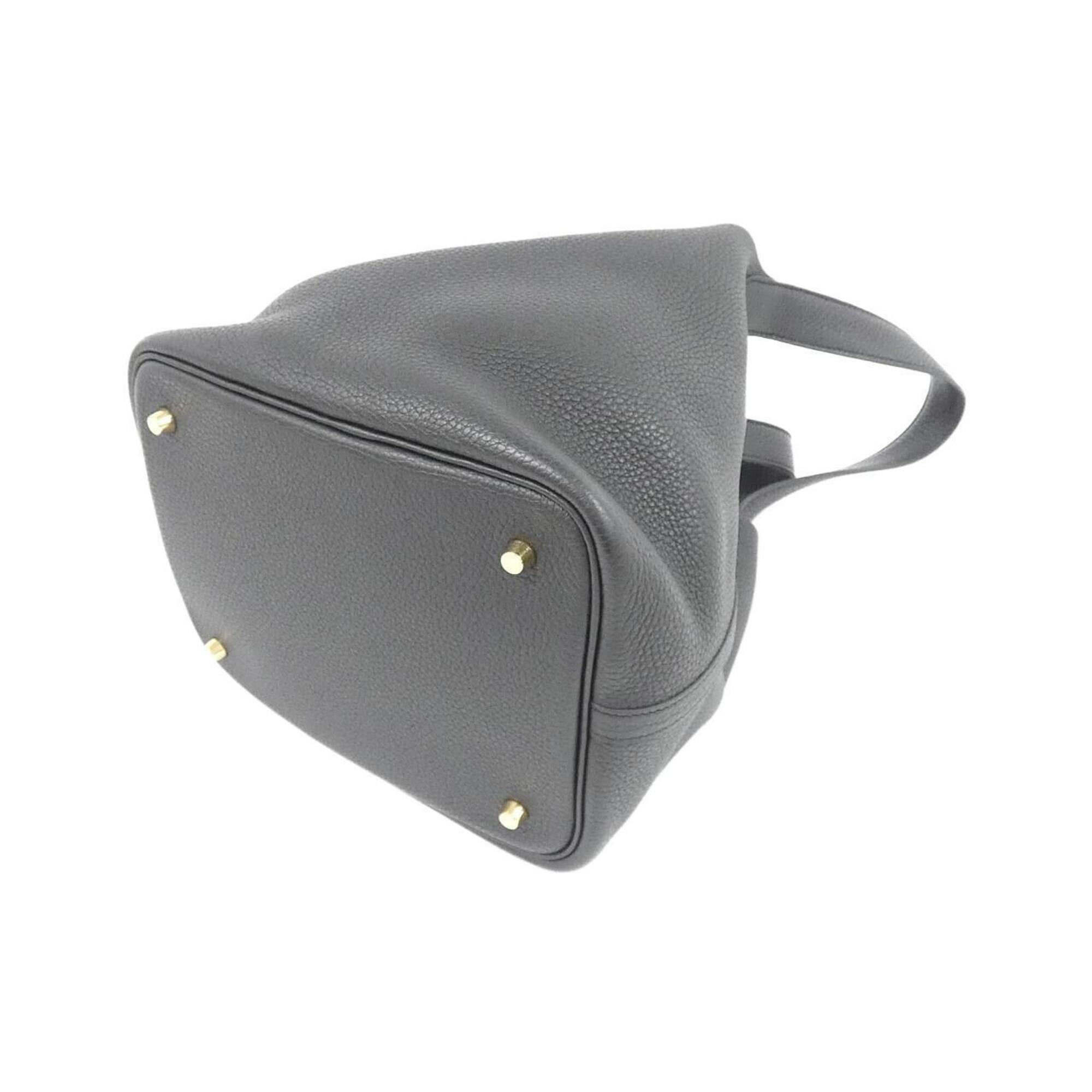 Hermes Picotin Black Taurillon Clemence Leather Handbag (Pre-Owned)