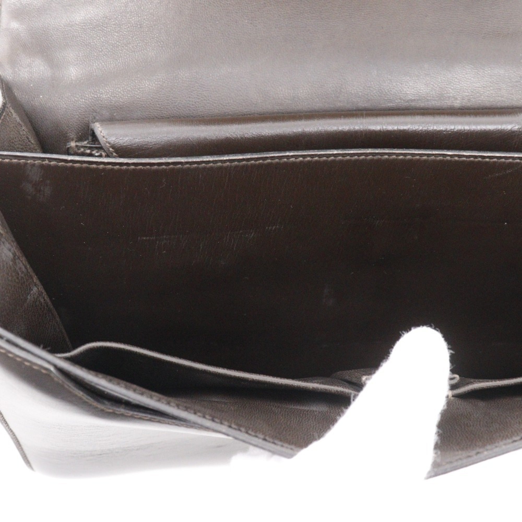 Hermes Brown Box Calf Leather Handbag (Pre-Owned)