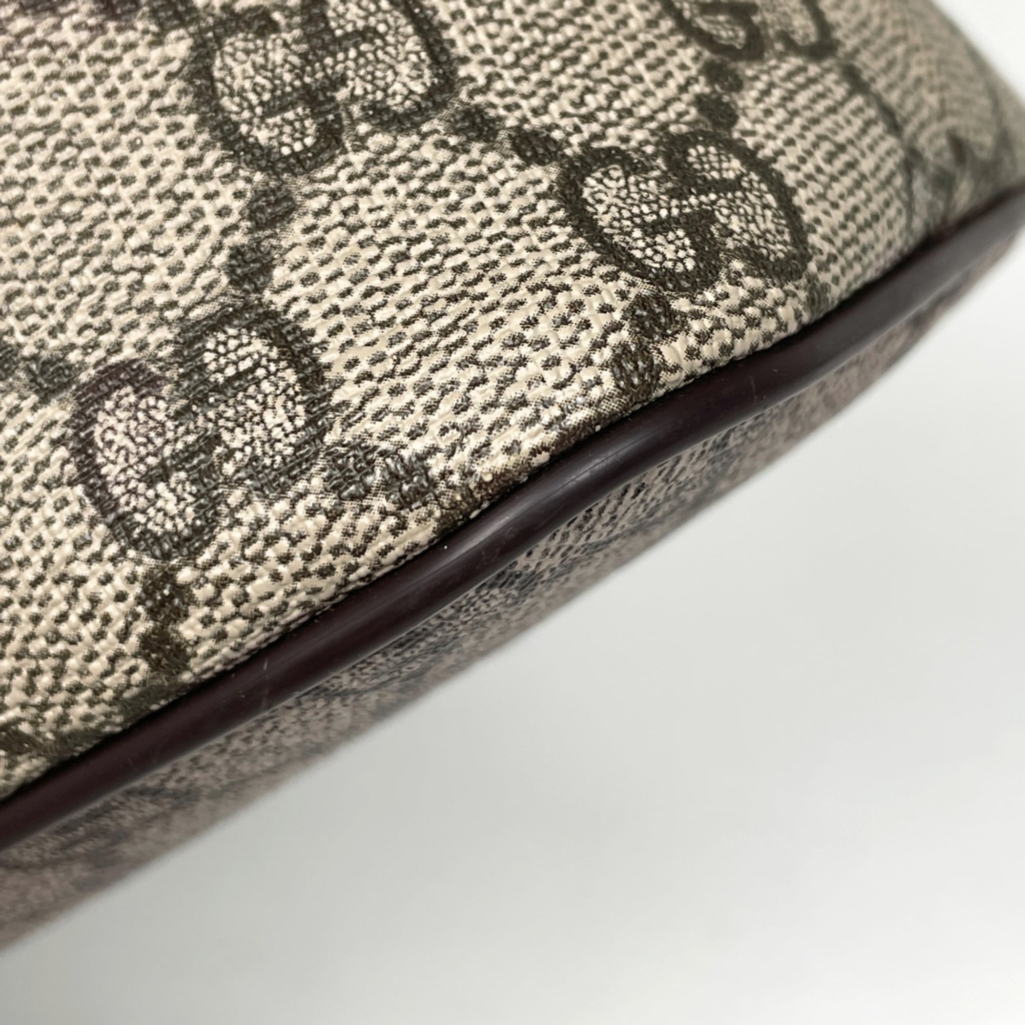 Gucci Brown Coated Canvas Leather Handbag (Pre-Owned)