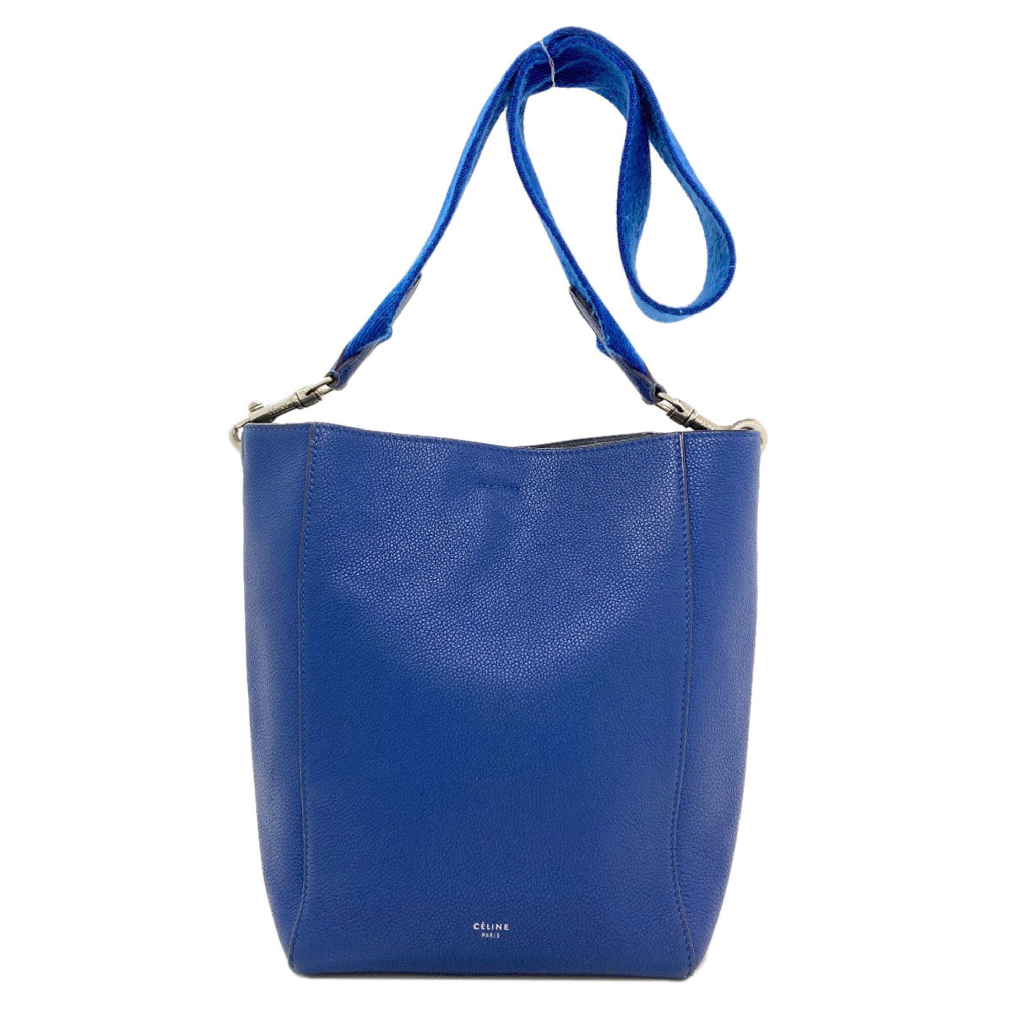 Celine Blue Leather Shoulder Bag (Pre-Owned)