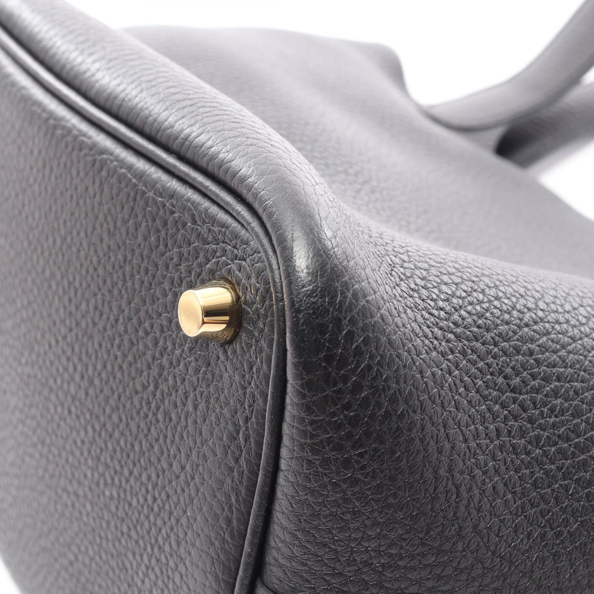 Hermes Black Taurillon Clemence Leather Handbag (Pre-Owned)