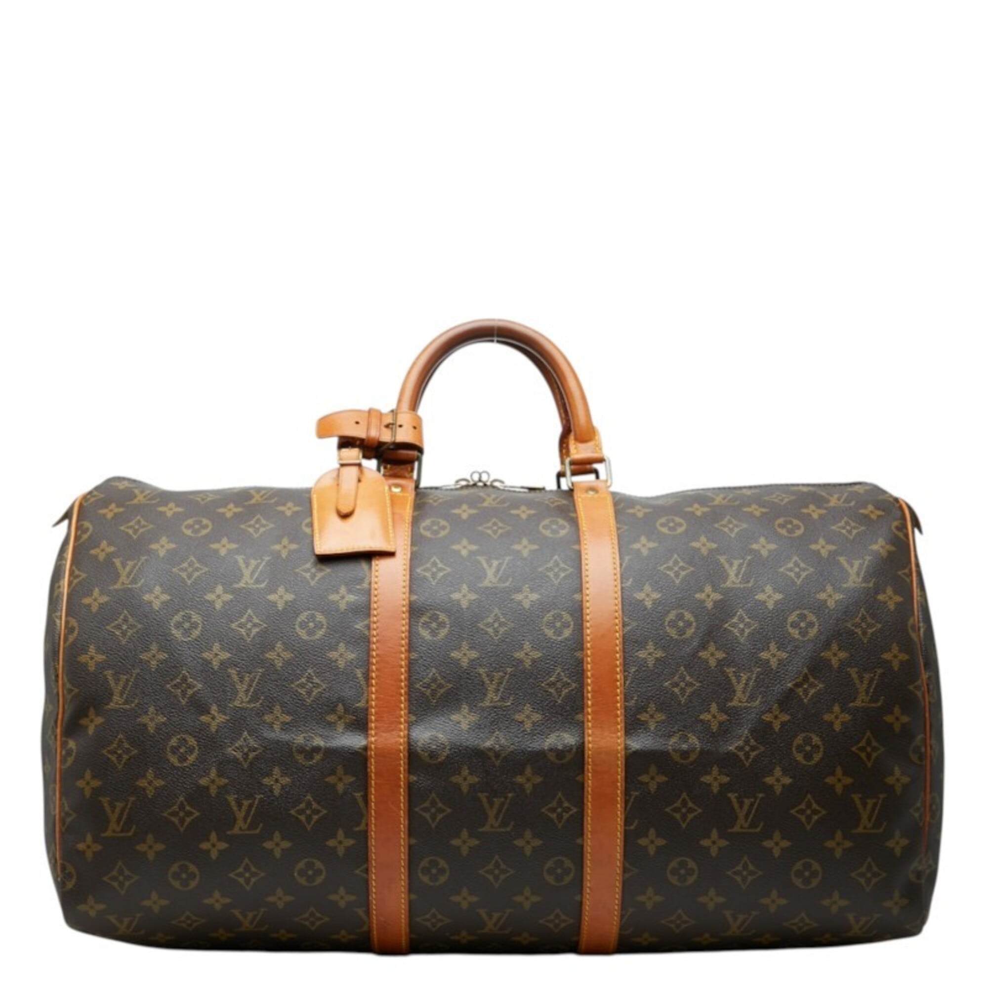 Louis Vuitton Brown Pvc Leather Boston Bag (Pre-Owned)
