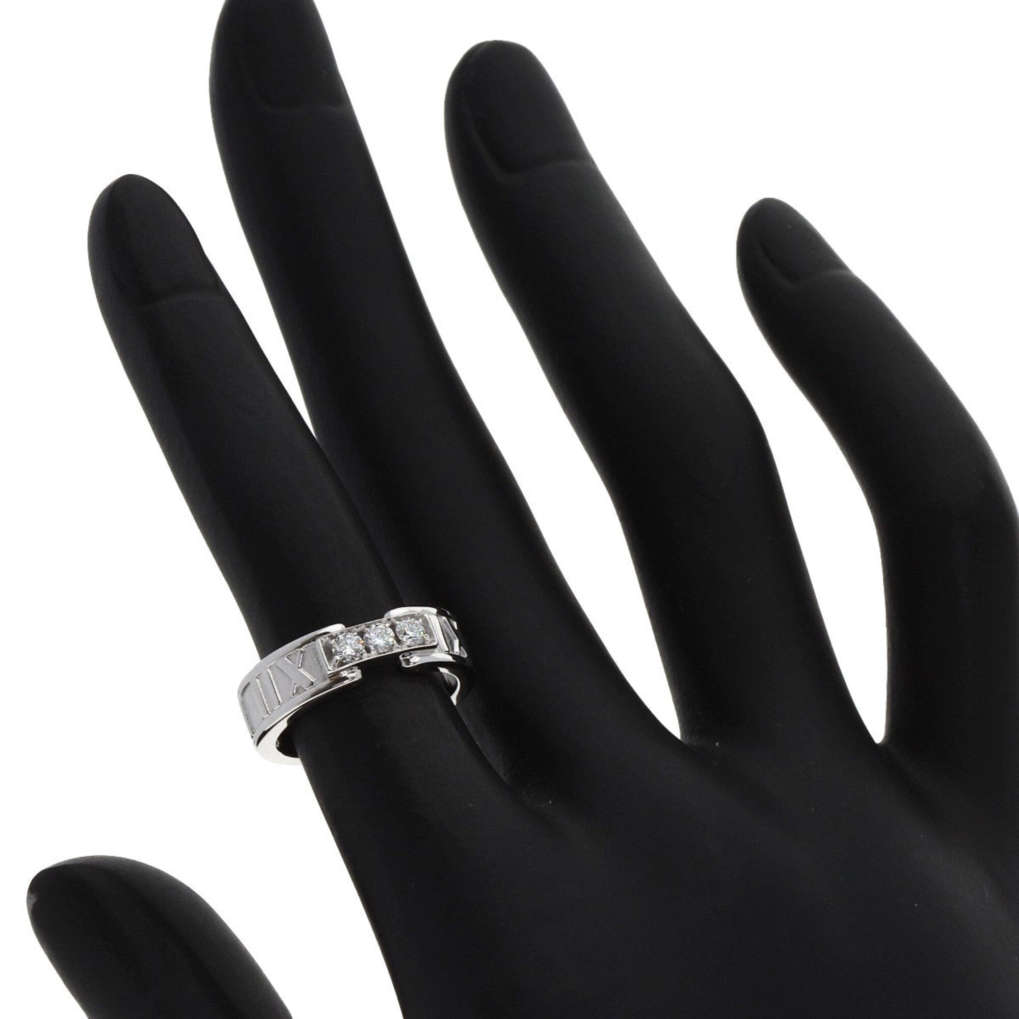 Tiffany Atlas White Gold (18K) Band Ring (Pre-Owned)