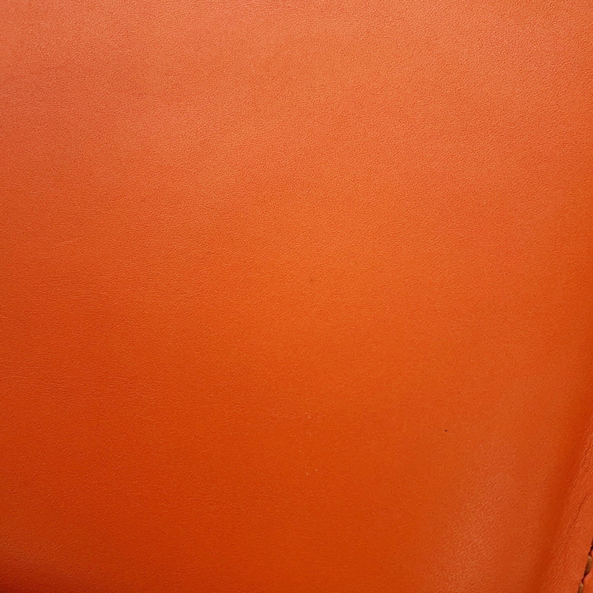 Bottega Veneta Orange Leather Shoulder Bag (Pre-Owned)