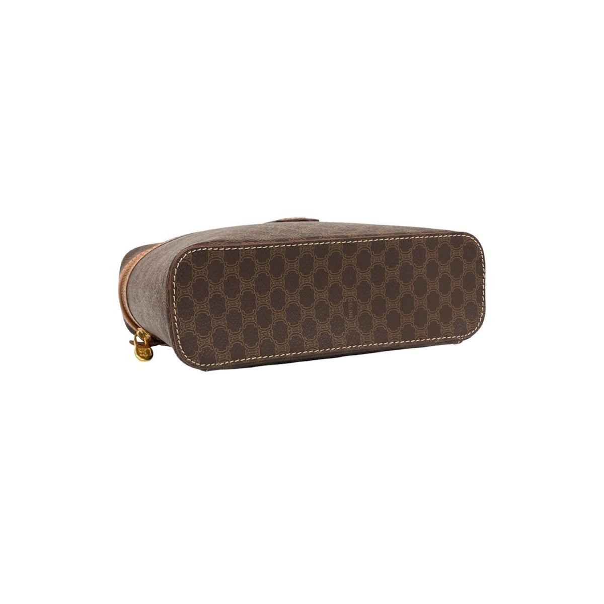 Celine Brown Leather Pvc Handbag Vanity Bag (Pre-Owned)