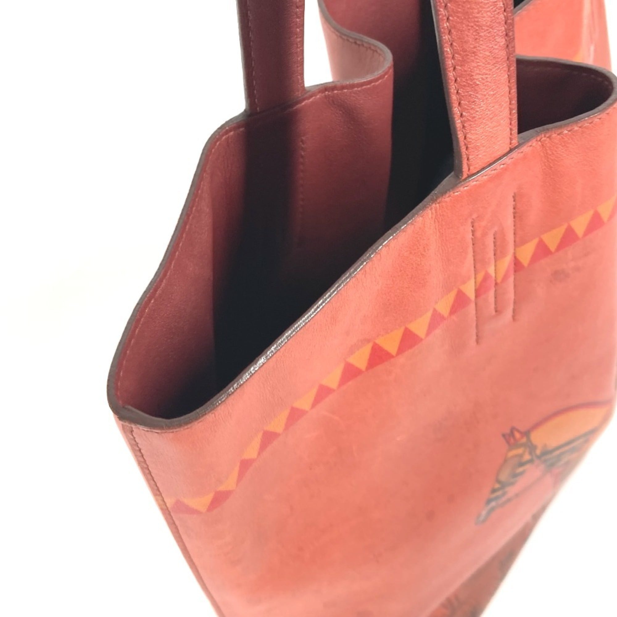Hermes Brown Leather Shoulder Bag Tote Bag (Pre-Owned)