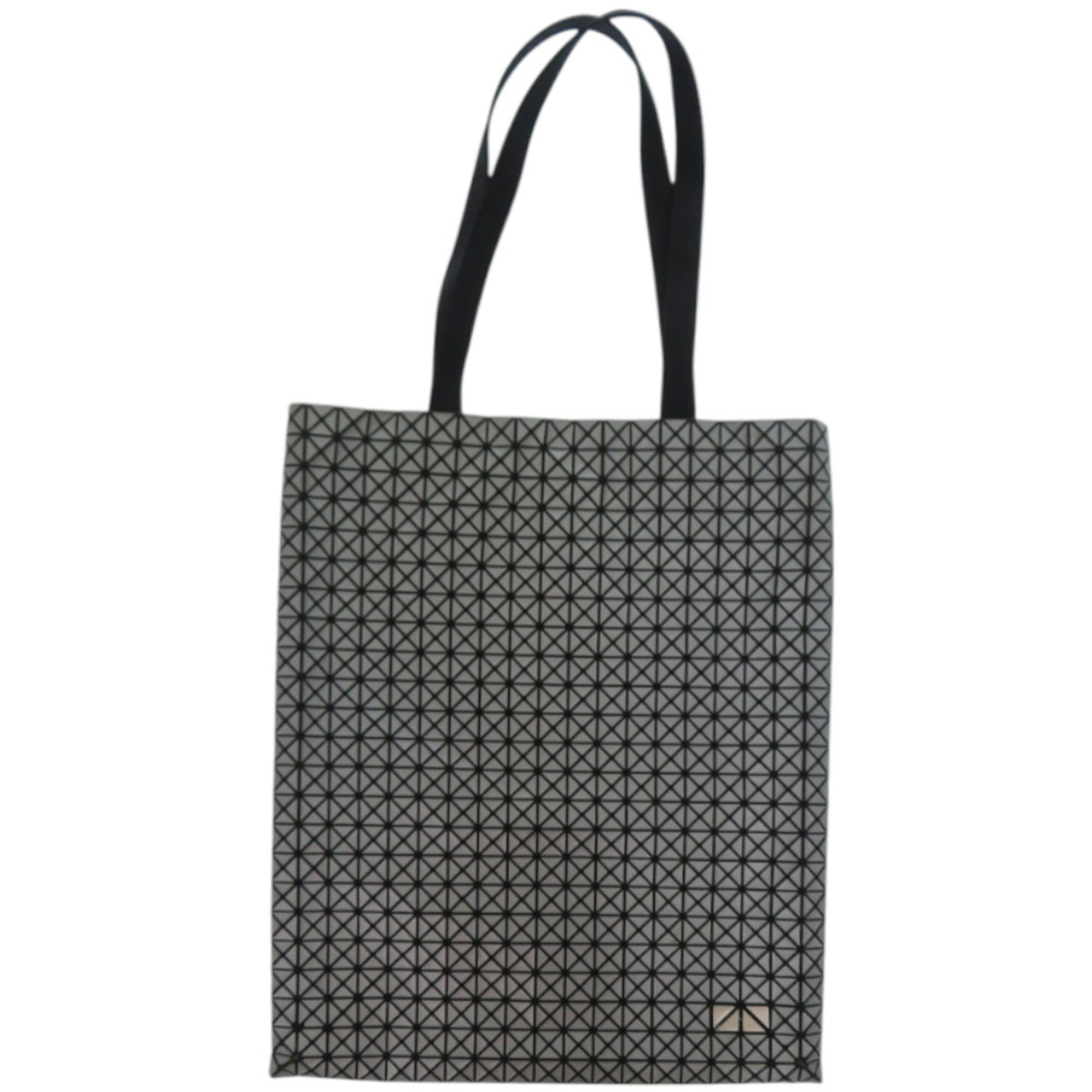 Issey Miyake Black Gray Cotton Tote Bag (Pre-Owned)