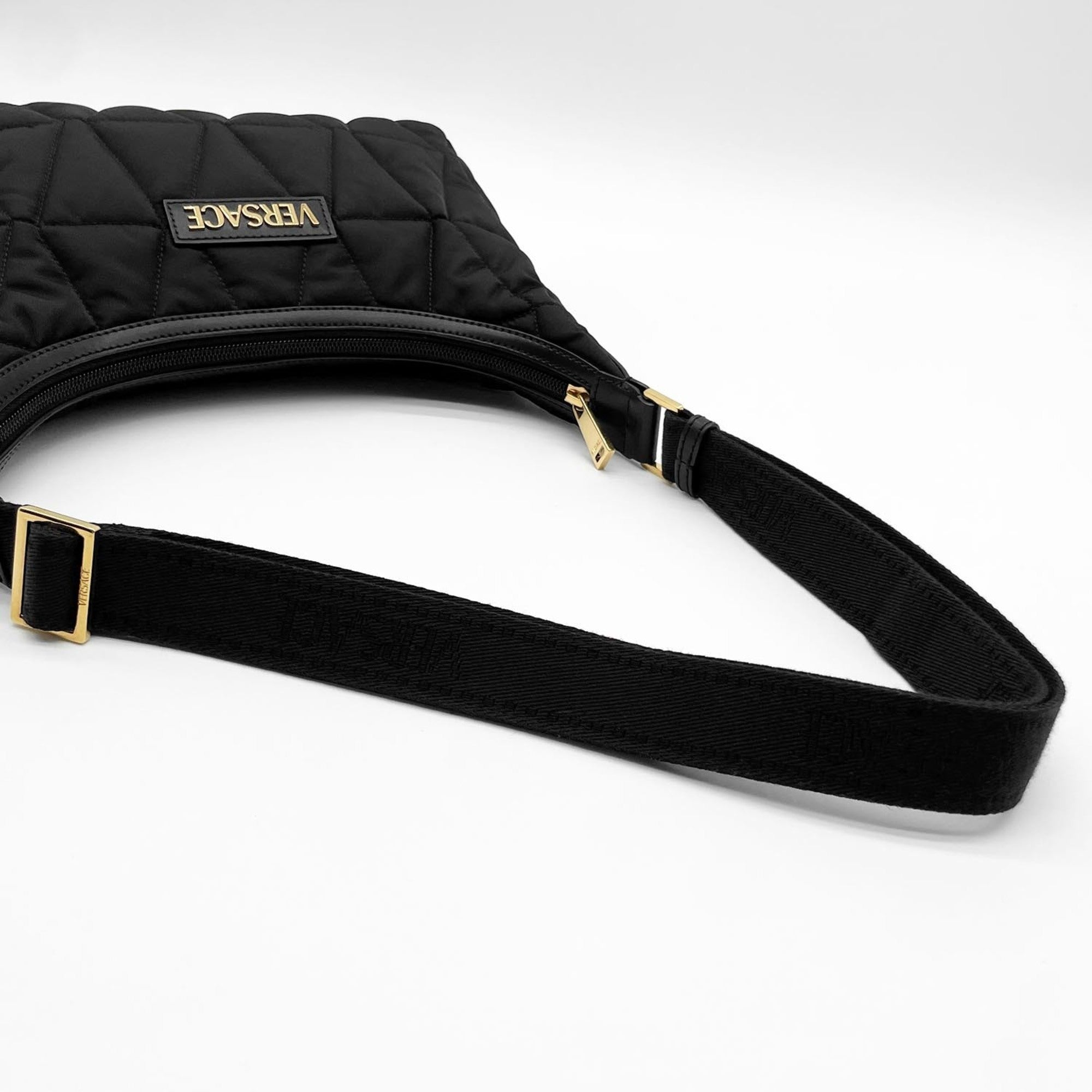 Versace Black Nylon Shoulder Bag (Pre-Owned)
