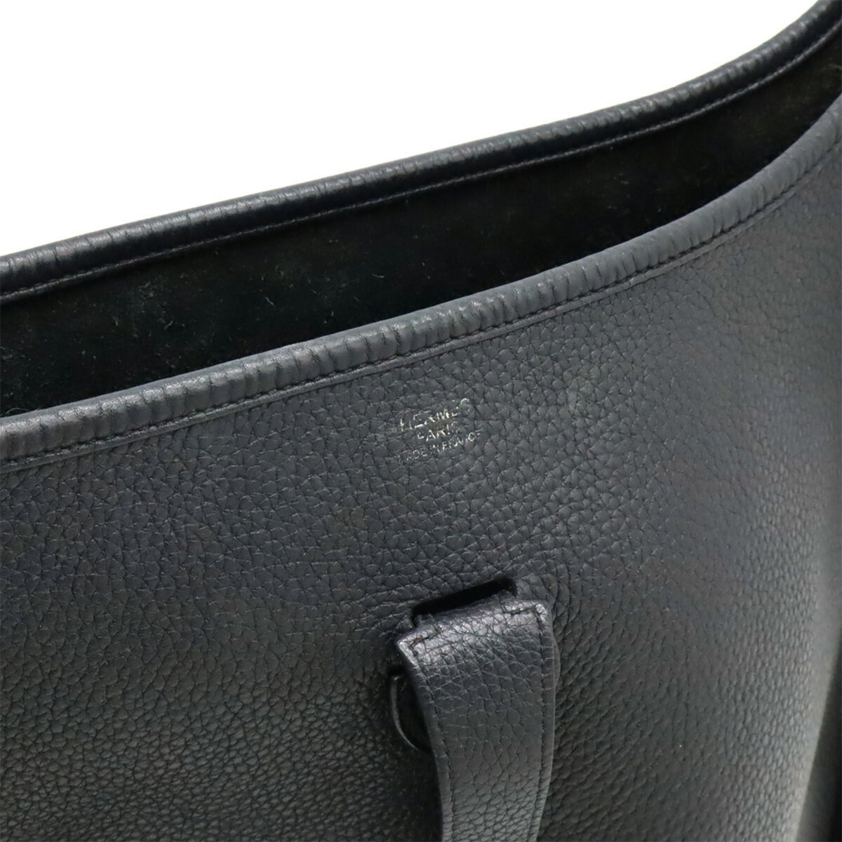 Hermes Black Taurillon Clemence Leather Shoulder Bag (Pre-Owned)
