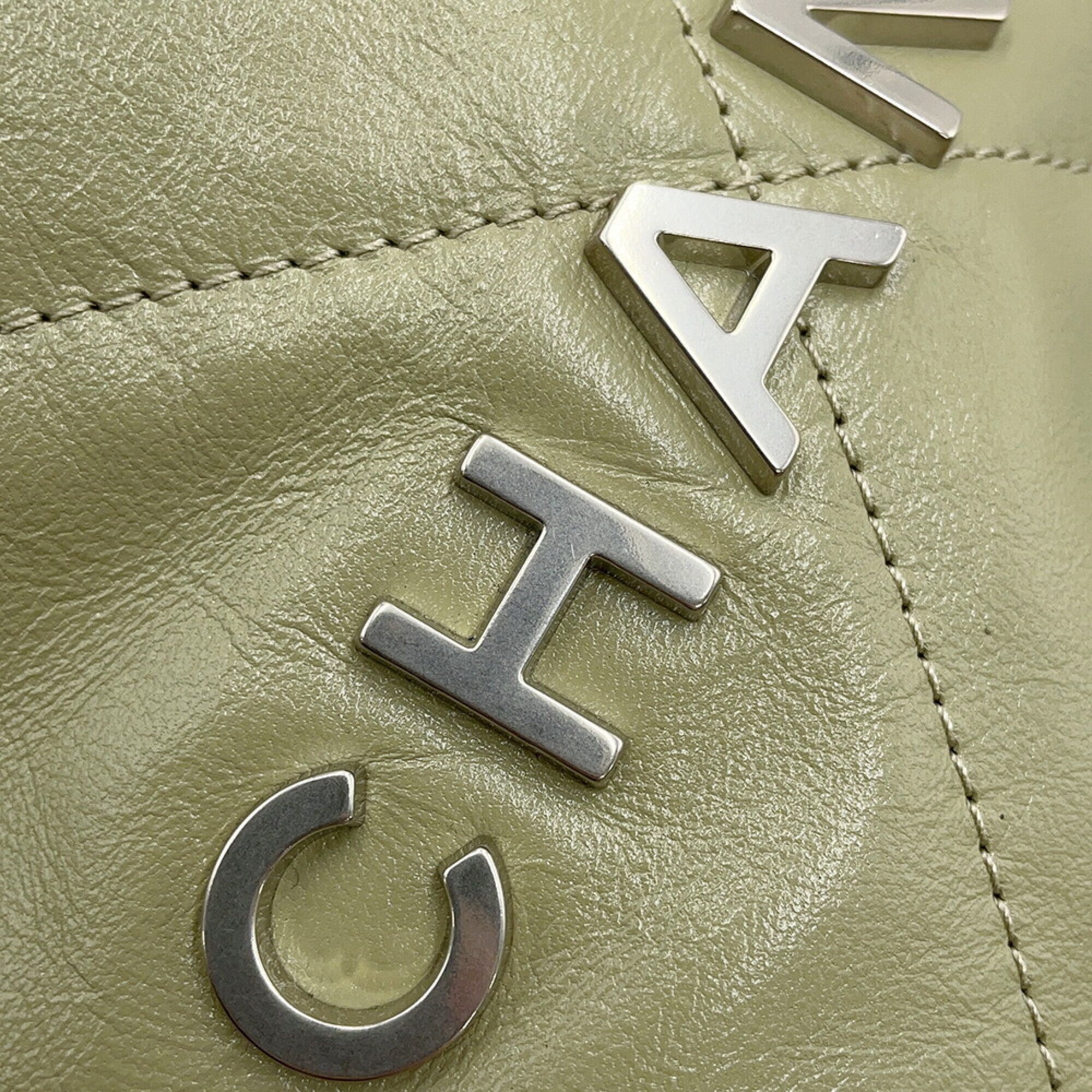 Chanel Khaki Leather Handbag (Pre-Owned)