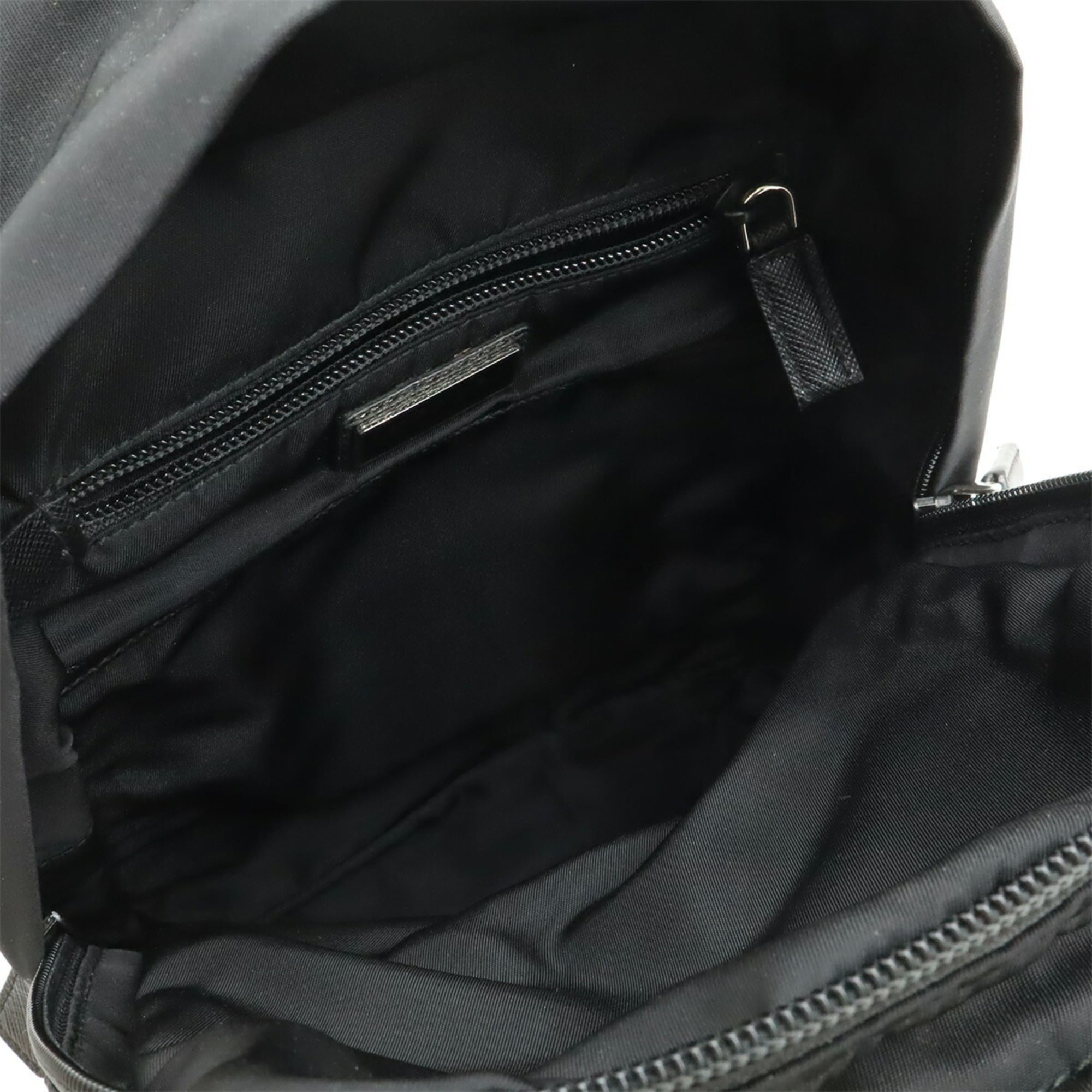 Prada Black Nero Nylon Leather Shoulder Bag Sling Bag (Pre-Owned)