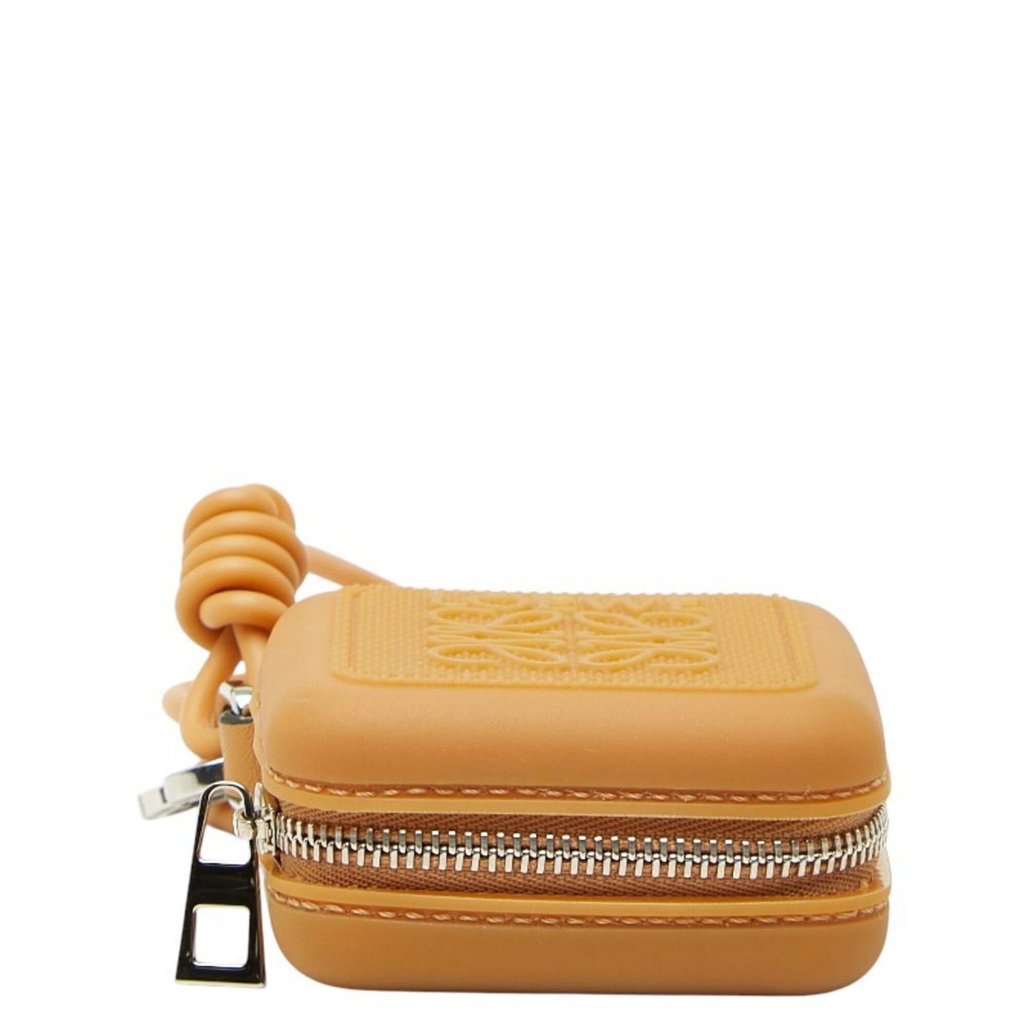 Loewe Brown Rubber Leather Coin Purse/Coin Case (Pre-Owned)
