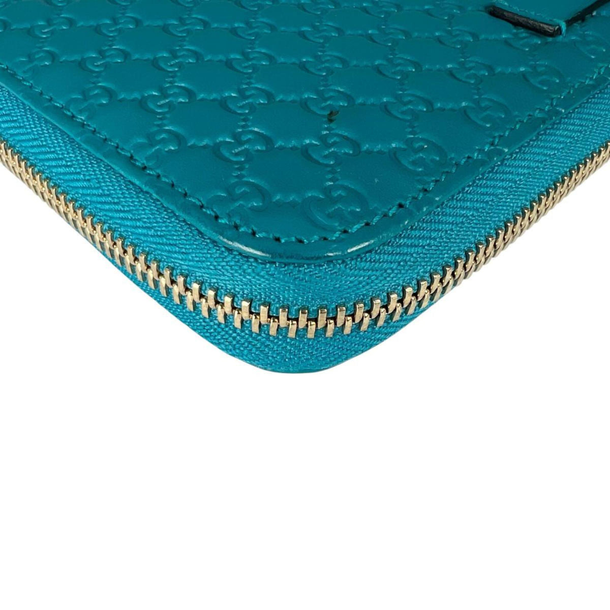 Gucci Microguccissima Blue Leather Long Wallet (Bi-Fold) (Pre-Owned)