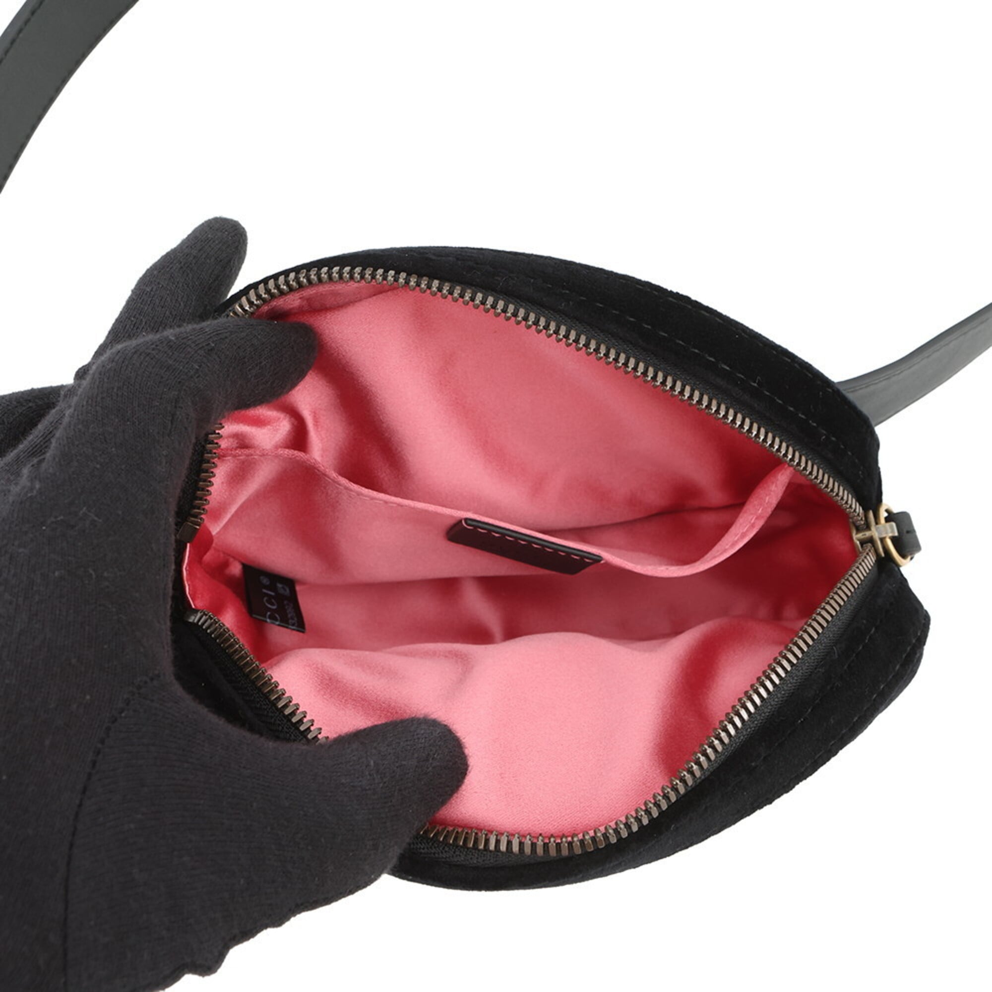 Gucci Black Pink Leather Fanny Pack Handbag Pouch (Pre-Owned)