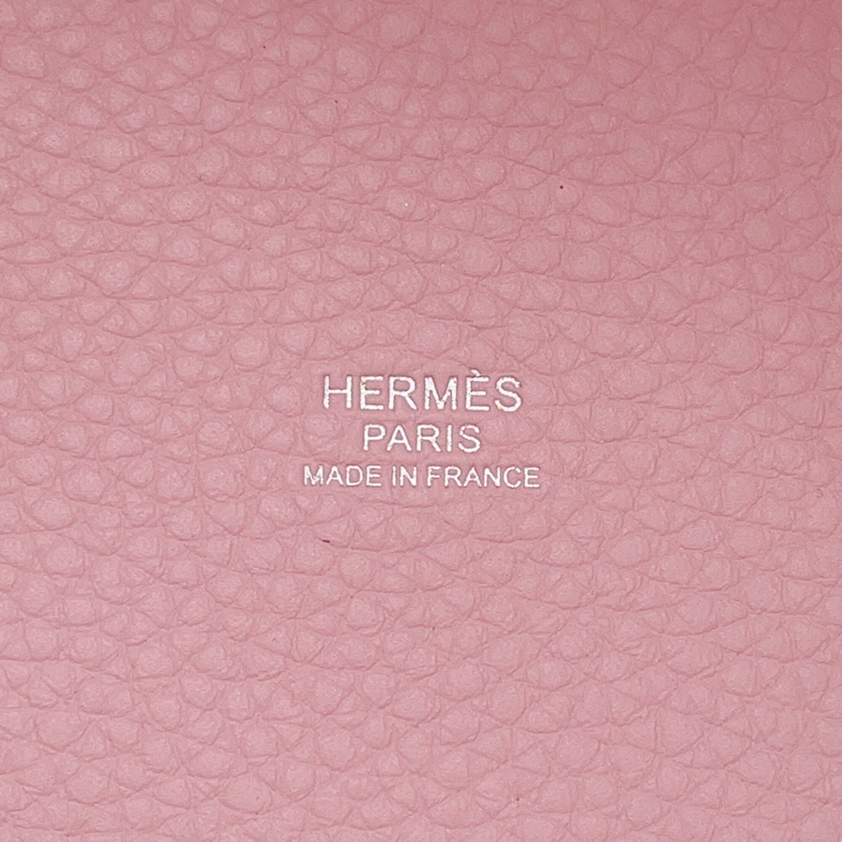 Hermes Rose Sakura Taurillon Clemence Leather Handbag (Pre-Owned)