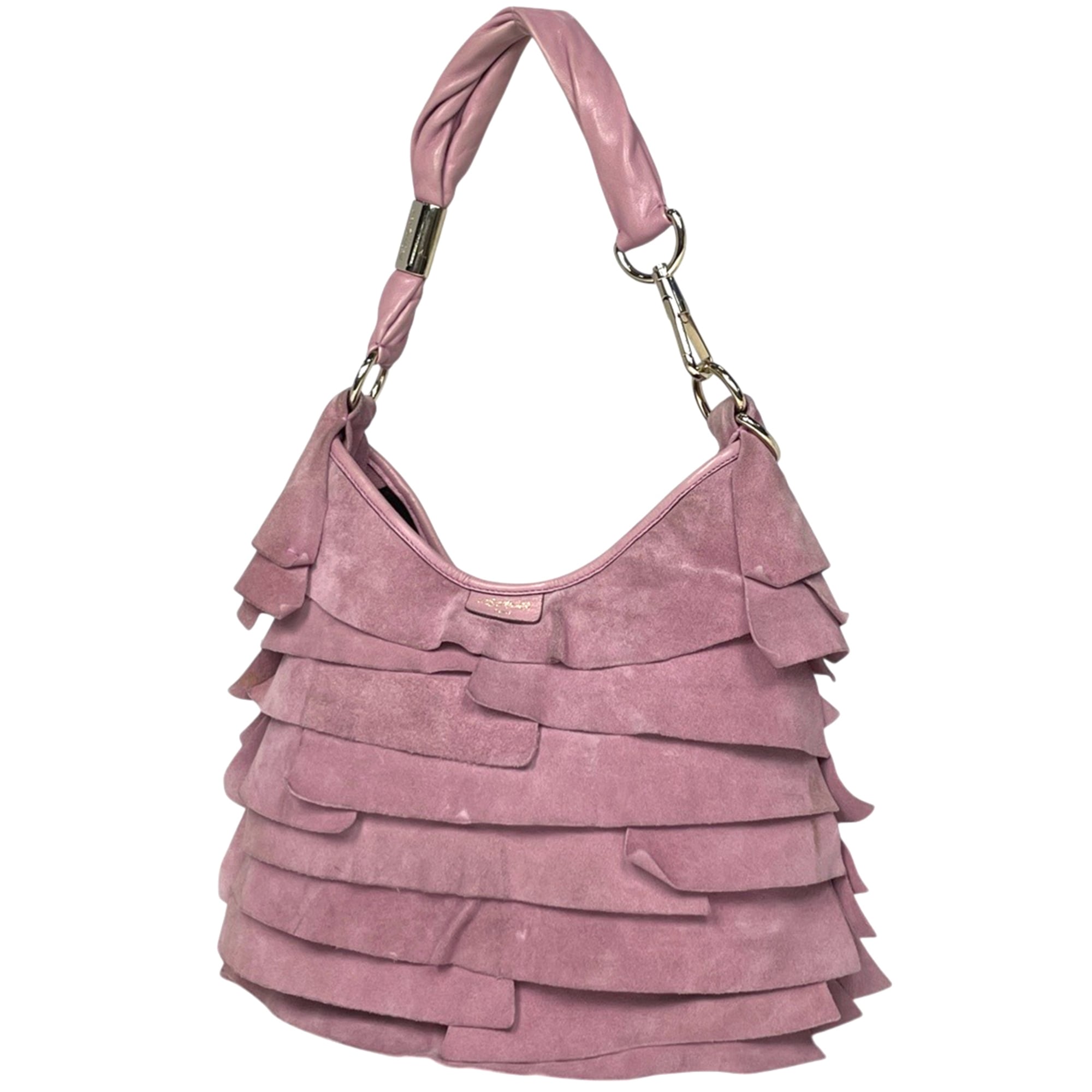 Yves Saint Laurent Pink Suede Shoulder Bag (Pre-Owned)