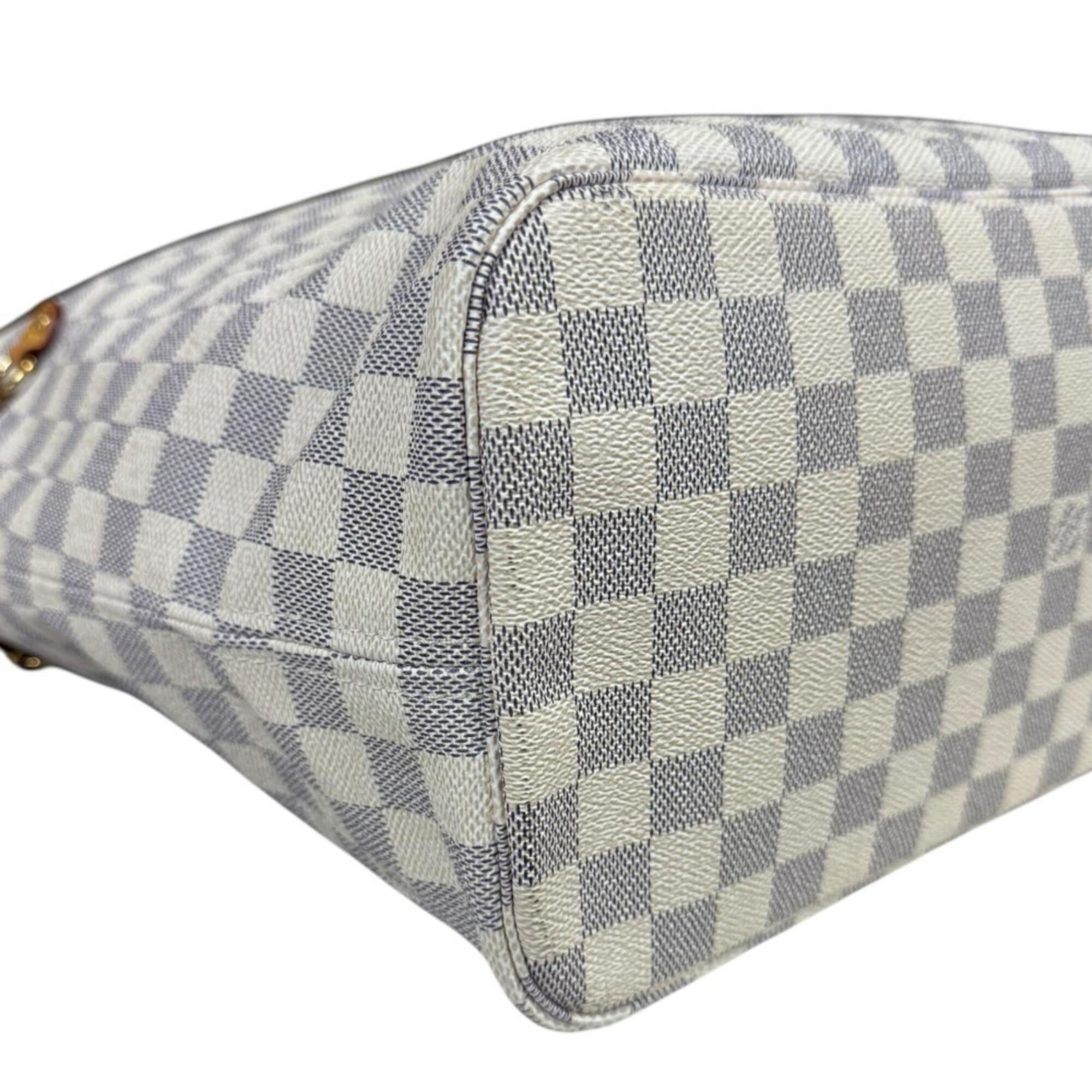 Louis Vuitton White Damier Azur Pouch Tote Bag (Pre-Owned)