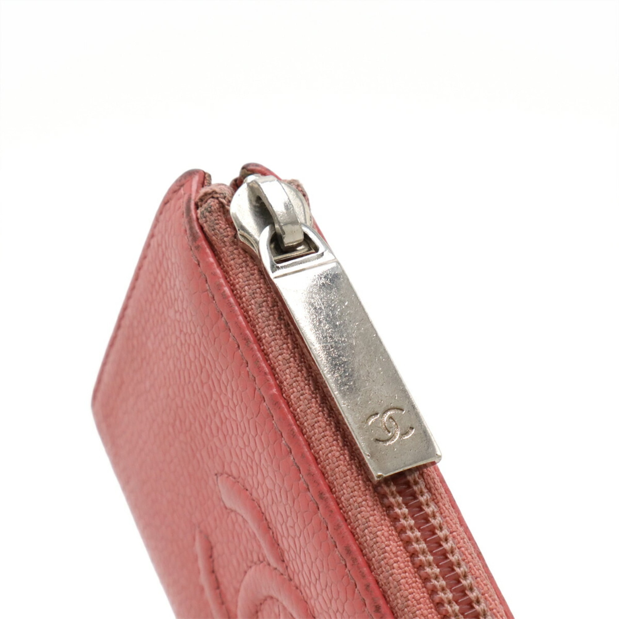 Chanel Pink Grained Calfskin Coin Purse/Coin Case (Pre-Owned)