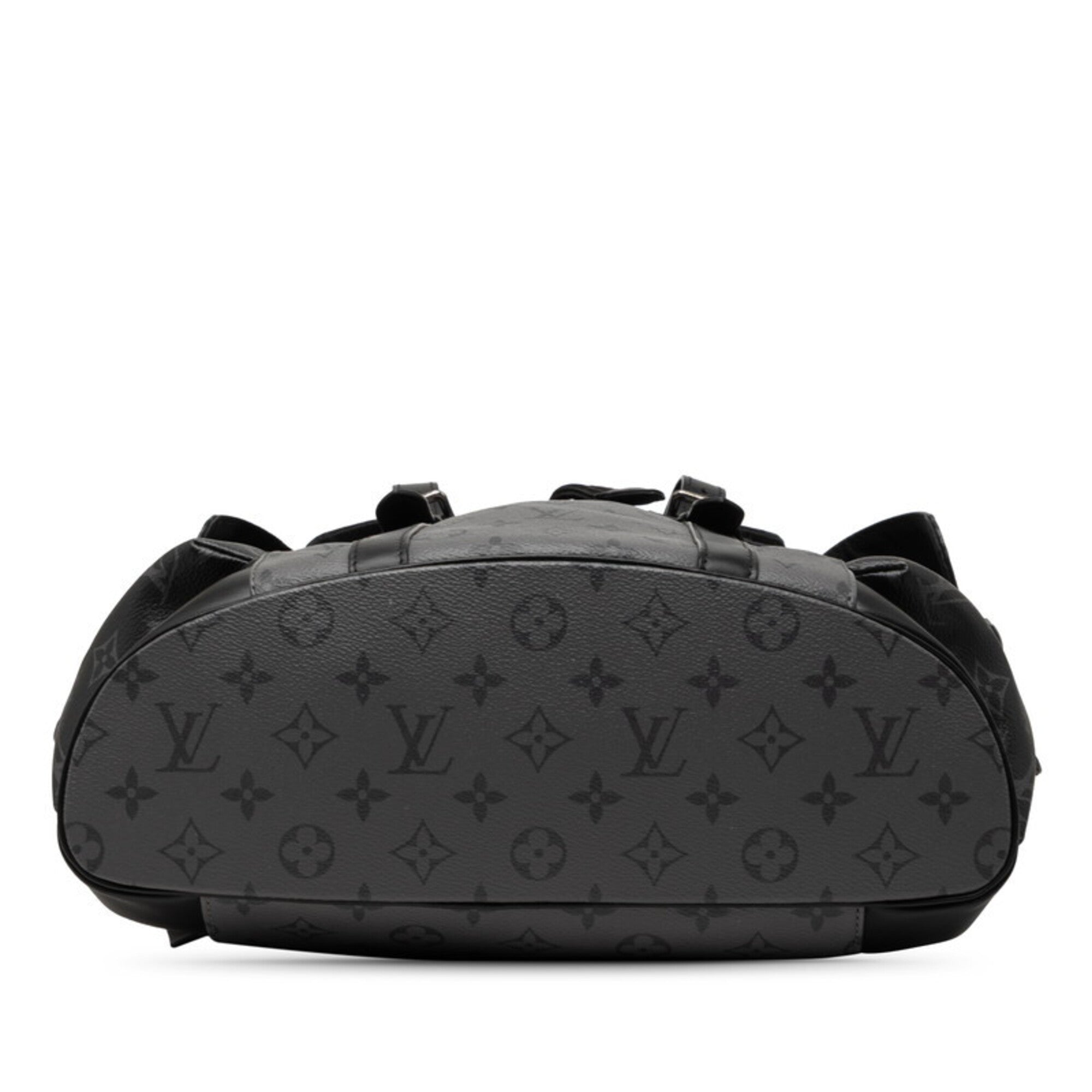 Louis Vuitton Black Gray Pvc Leather Backpack (Pre-Owned)