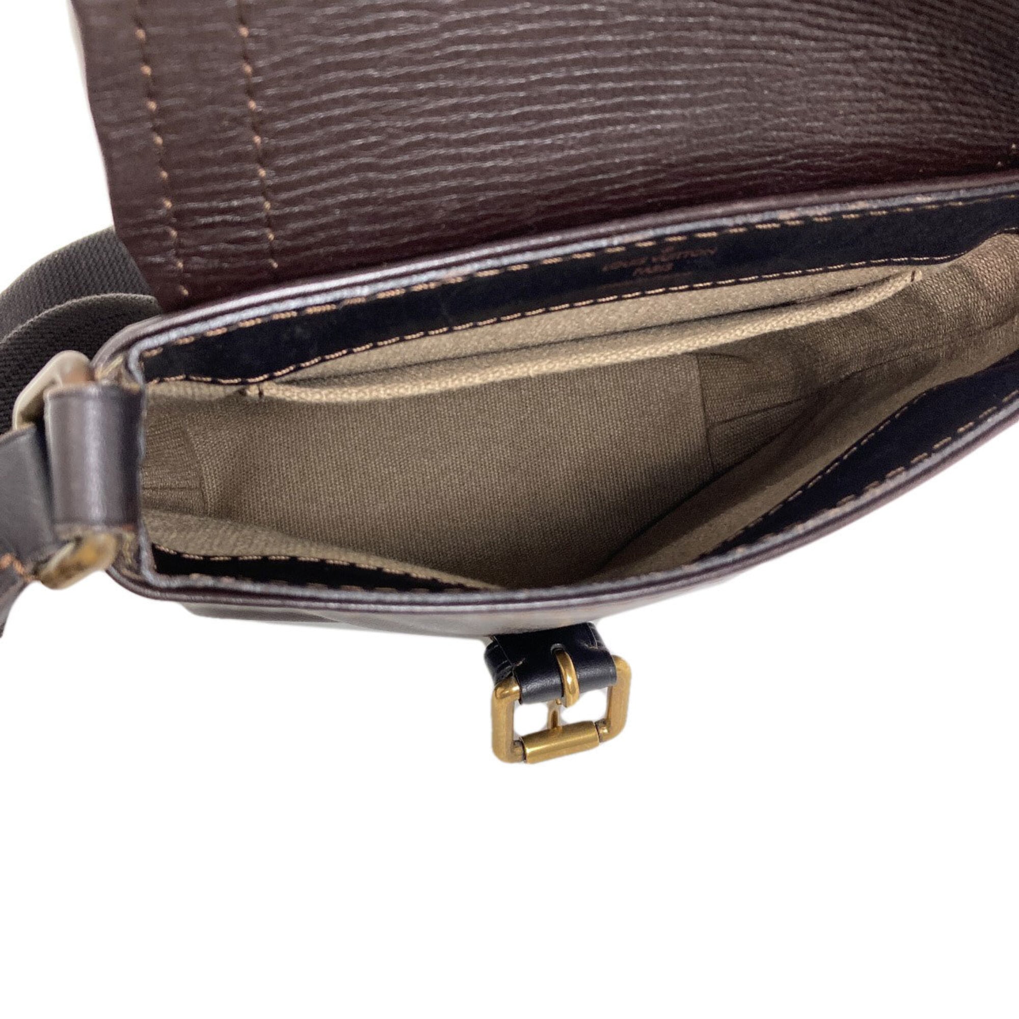 Louis Vuitton Dark Brown Utah Leather Leather Shoulder Bag (Pre-Owned)
