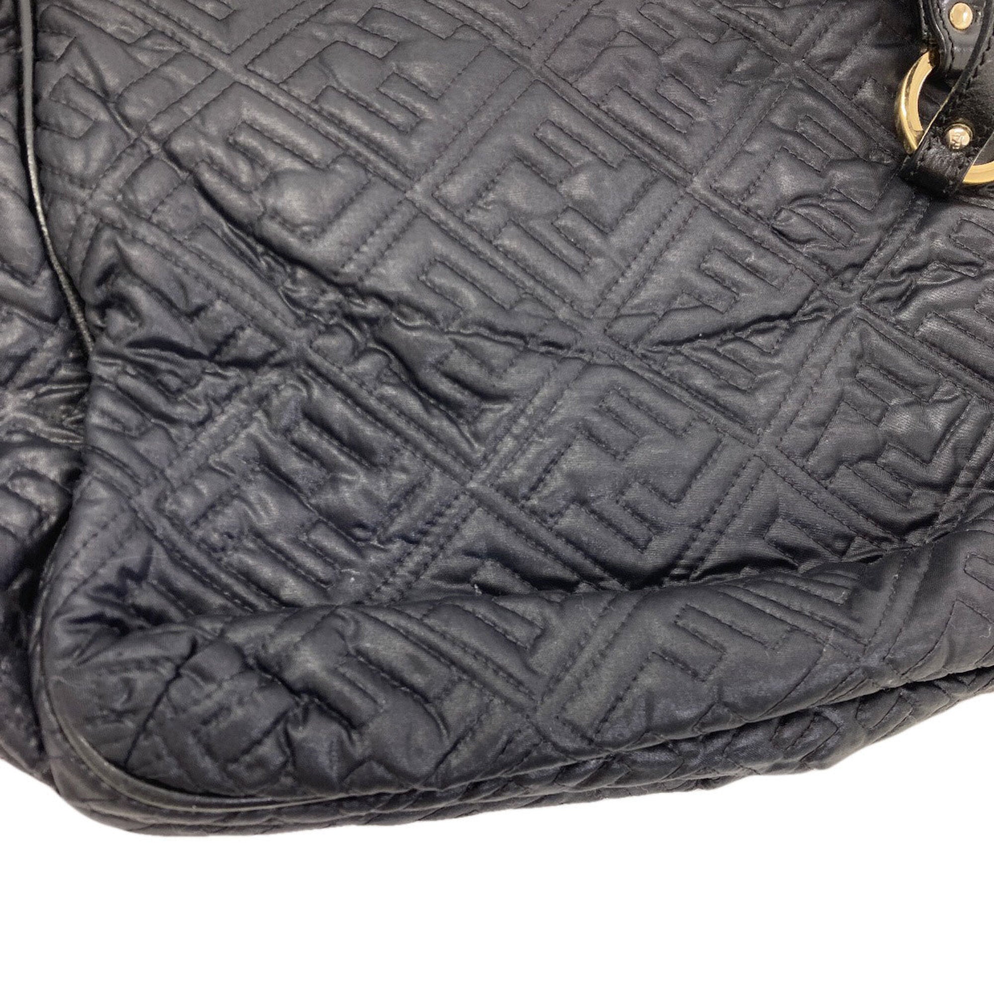 Fendi Zucca Black Nylon Tote Bag (Pre-Owned)